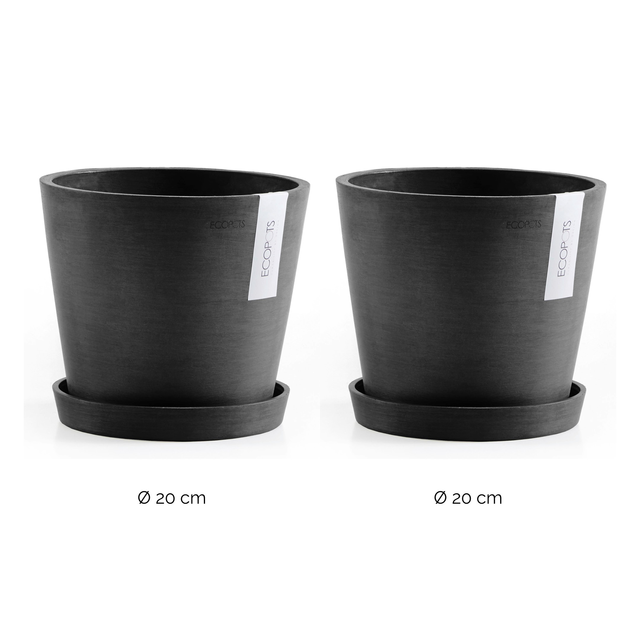 ECOPOTS Blumentopf »Amsterdam«, (Set, 2 St.), mit passenden Untersetzern