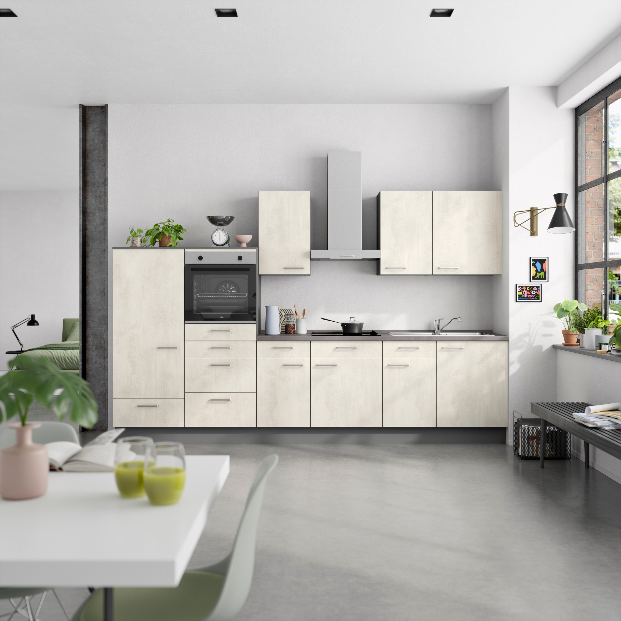 nobilia® Küchenzeile »"Riva I"« vormontiert, Ausrichtung wählbar, Breite 33 günstig online kaufen