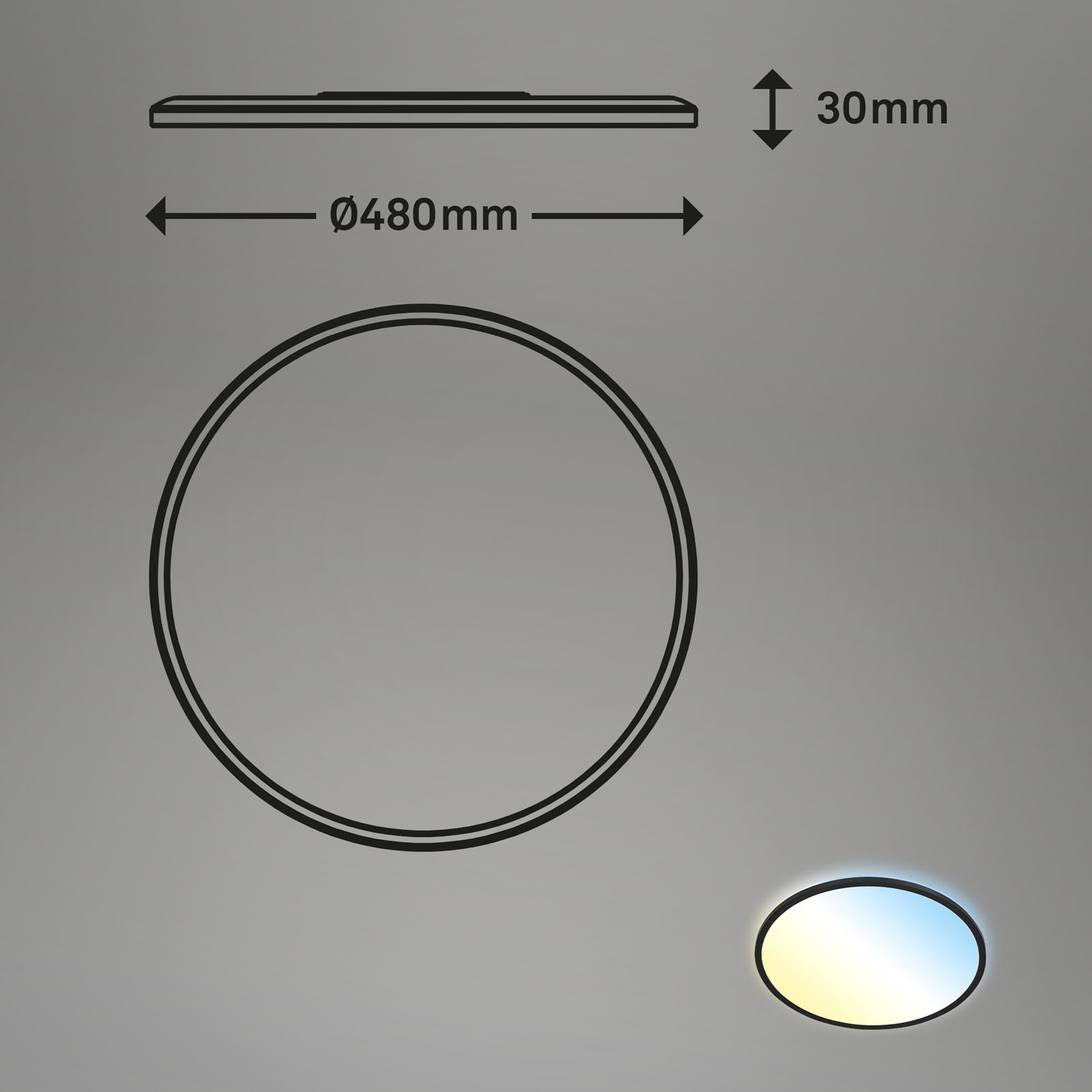Briloner Leuchten LED Panel »SLIM« mit Fernbedienung
