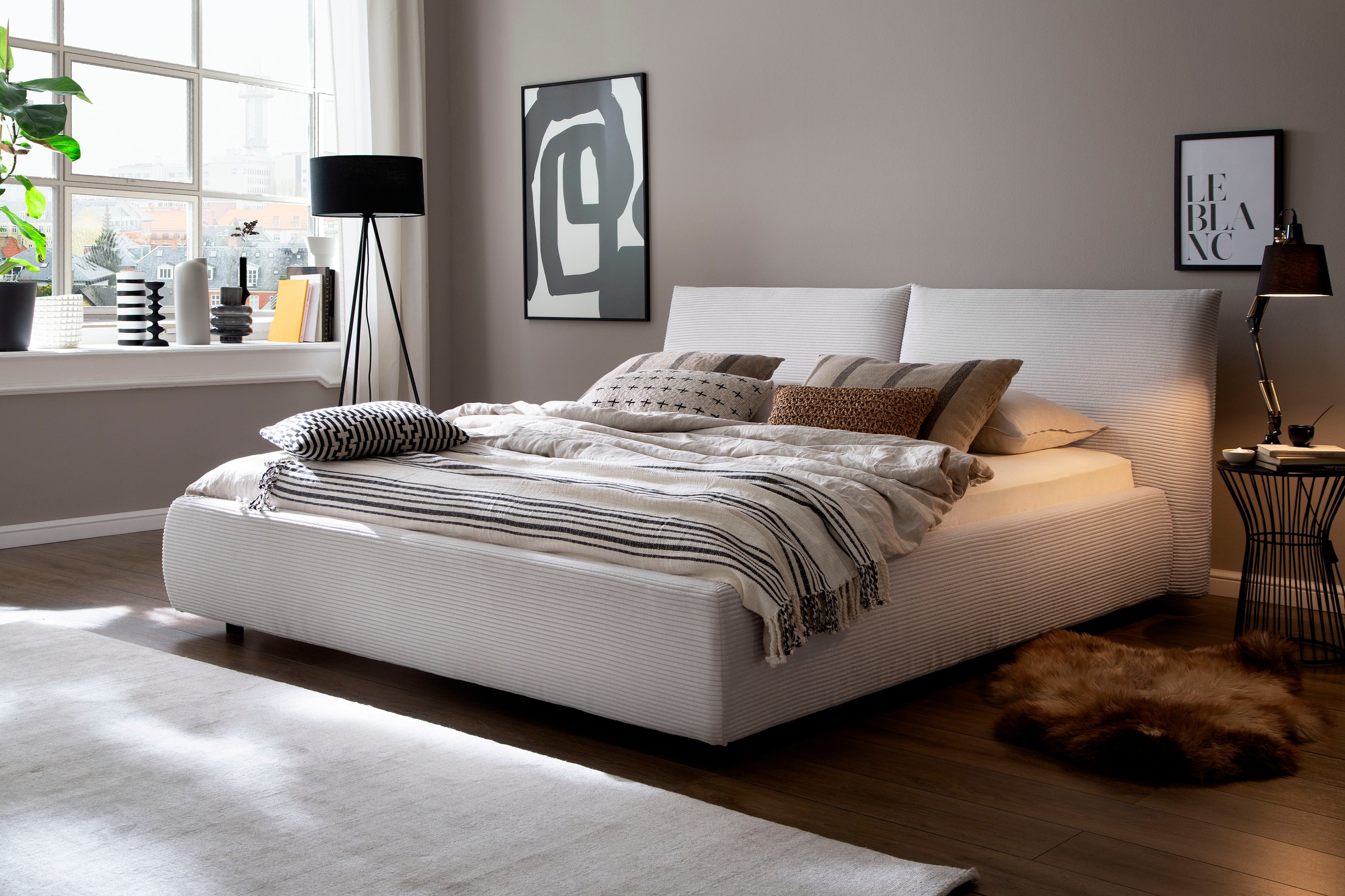 Places of Style Polsterbett »Priora in 4 Breiten bis 200cm«, auch in NaturL günstig online kaufen