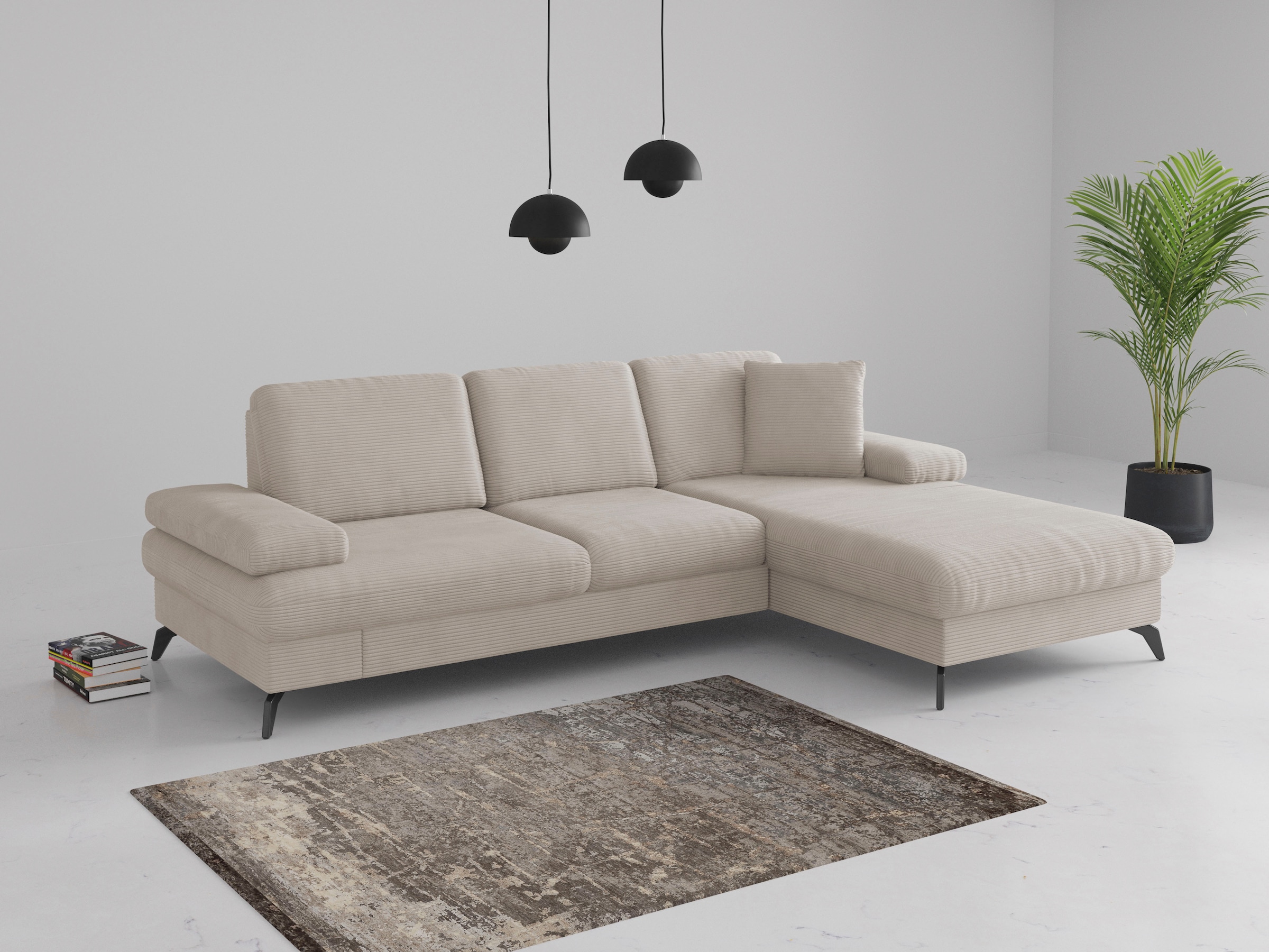 sit&more Ecksofa »Morris Jubi L-Form«, inkl. Armteilfunktion und 1 Zierkiss günstig online kaufen