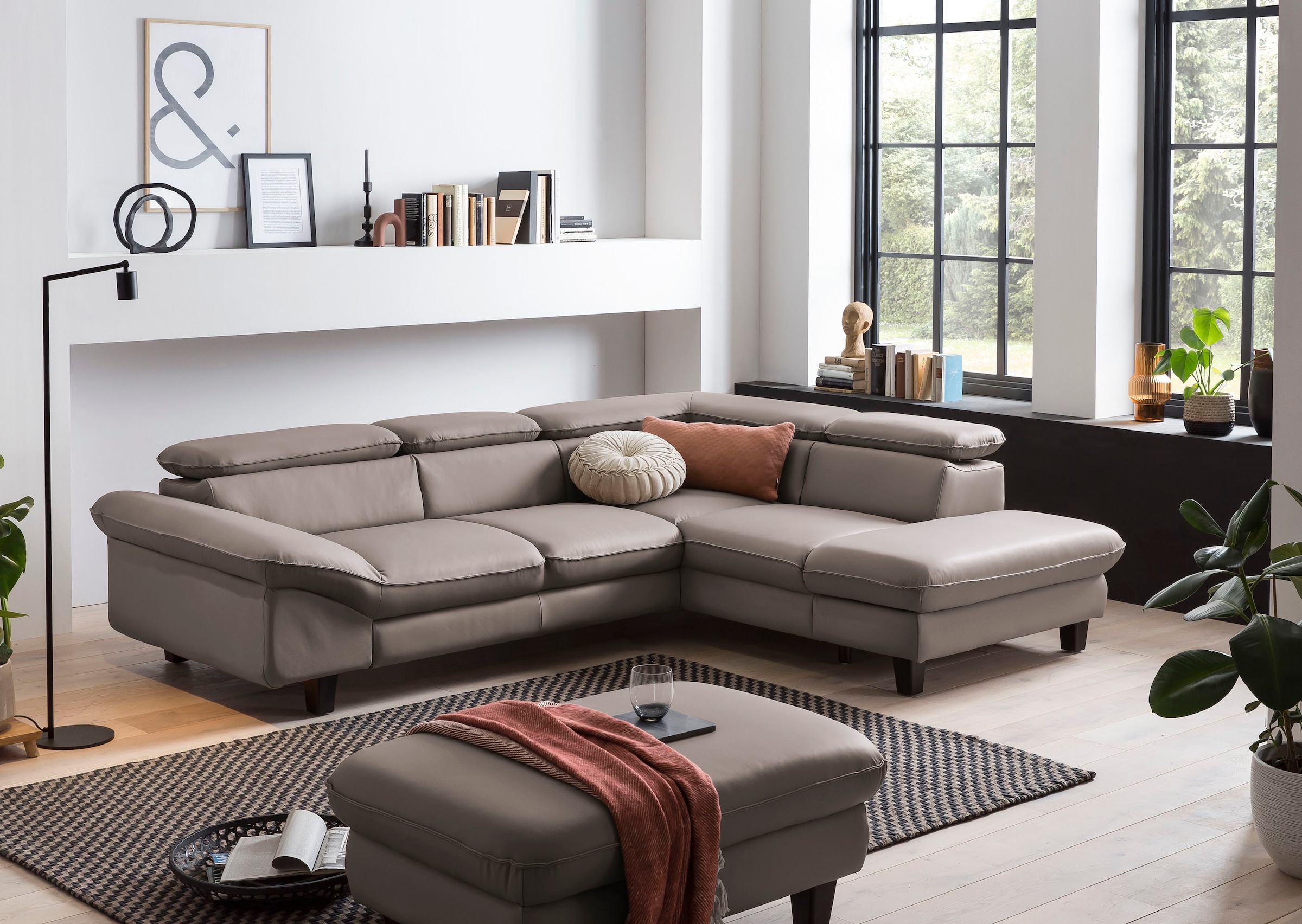 Home affaire Ecksofa "Pilot L-Form" mit Kopfteilverstellung, wahlweise mit günstig online kaufen