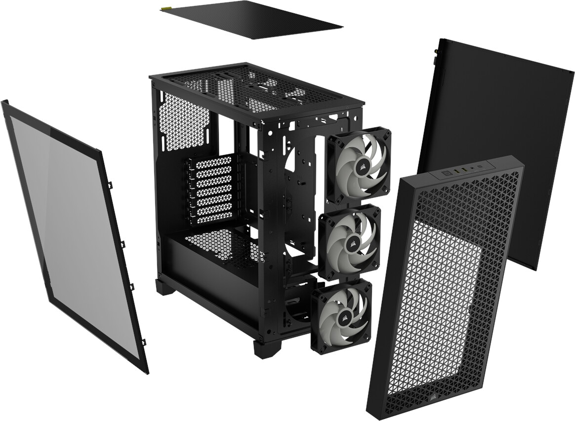 Corsair PC-Gehäuse »3000D RGB Airflow Tempered Glass Mid-Tower, Black«, RGB