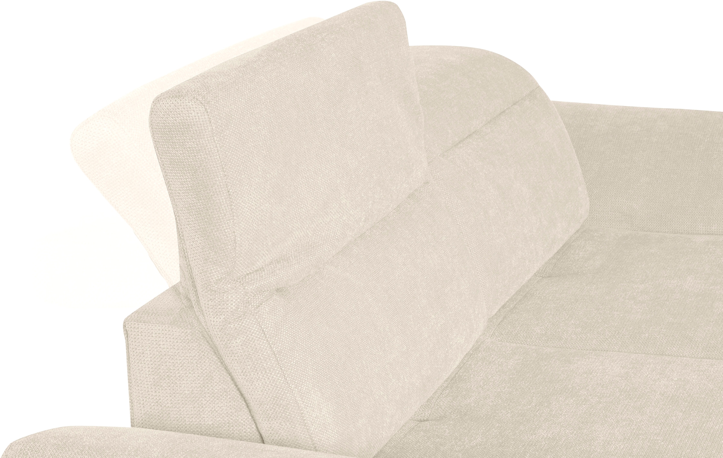 sit&more 2,5-Sitzer »Percy«, 15 cm Fußhöhe, Sitztiefenverstellung, wahlweise Kopfteilverstellung