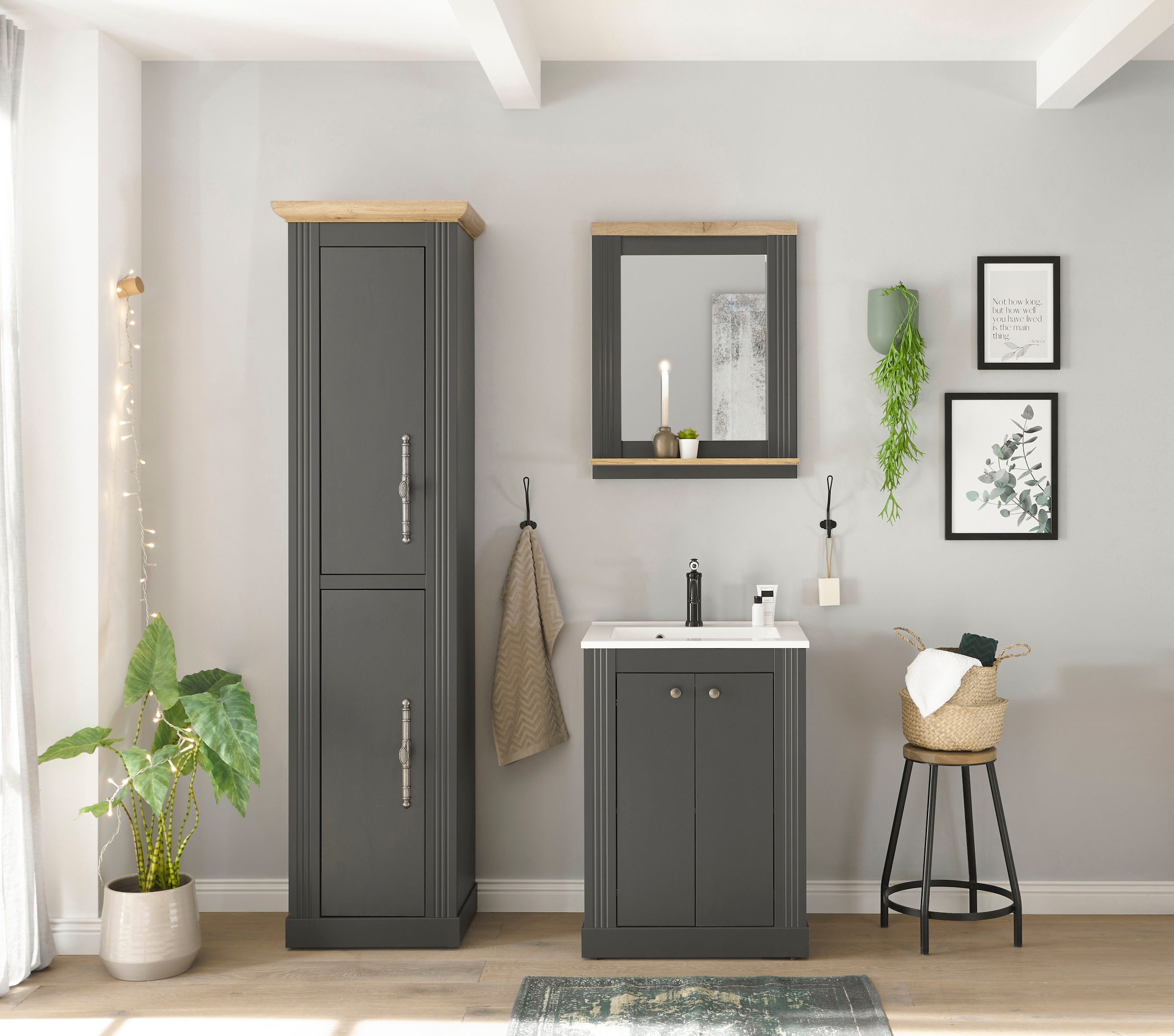 Home affaire Badmöbel-Set »WESTMINSTER, Bad im Landhausstil, 3-teiliges Bad günstig online kaufen