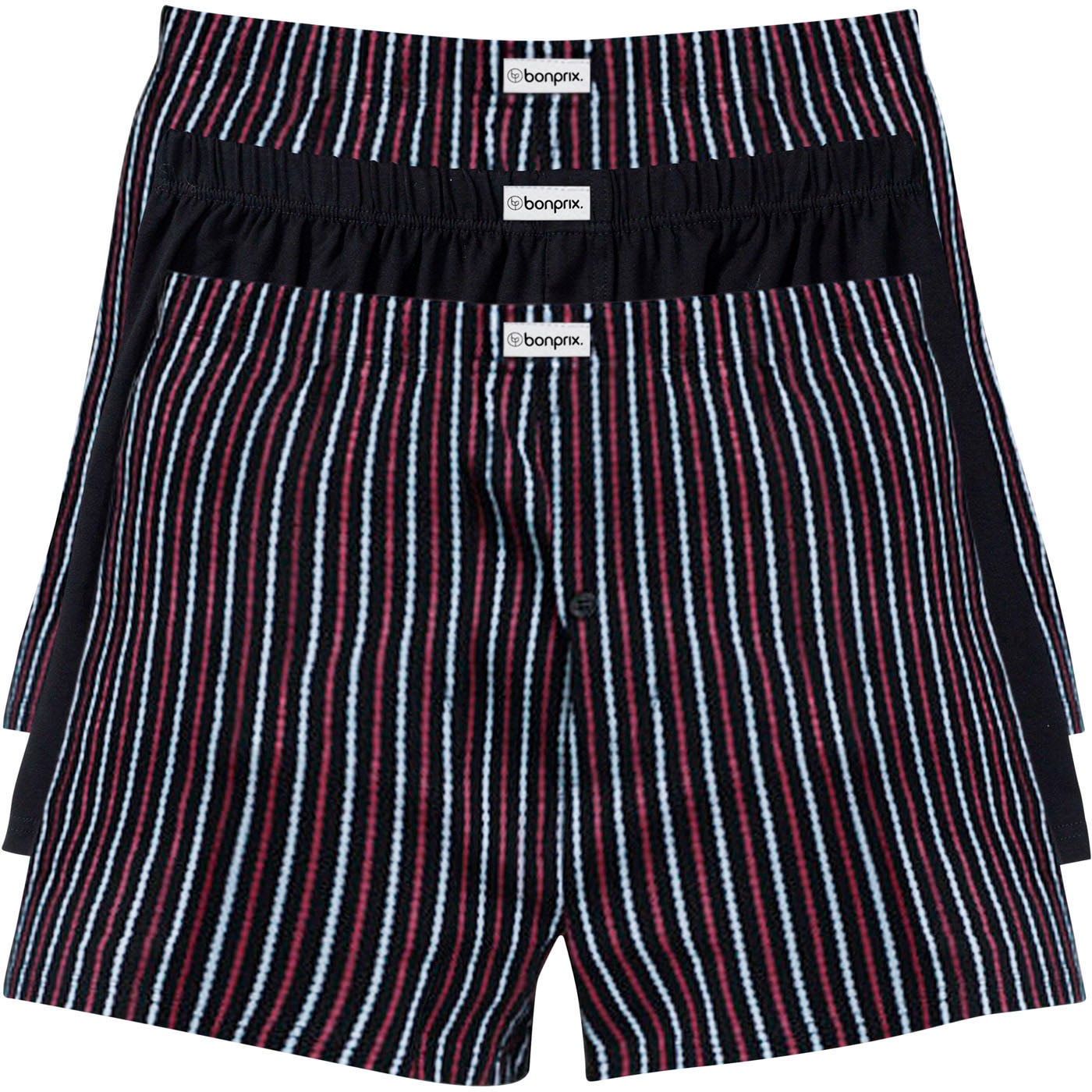 bonprix Boxershorts »Lockere Jersey Boxershorts aus Baumwolle (3er Pack)« Packung, 3, 3 Stk. weiter Schnitt, lockere Passform, aus Baumwolle
