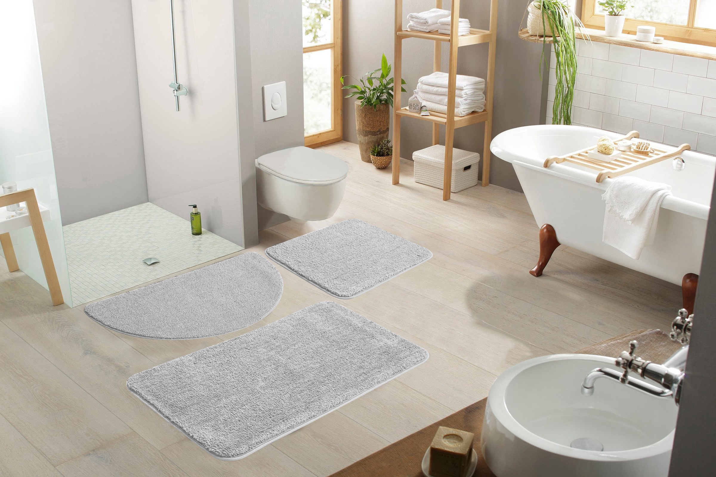 my home Badematte »Regona, Badteppich, Badvorleger, Badezimmer Teppich« Höh günstig online kaufen