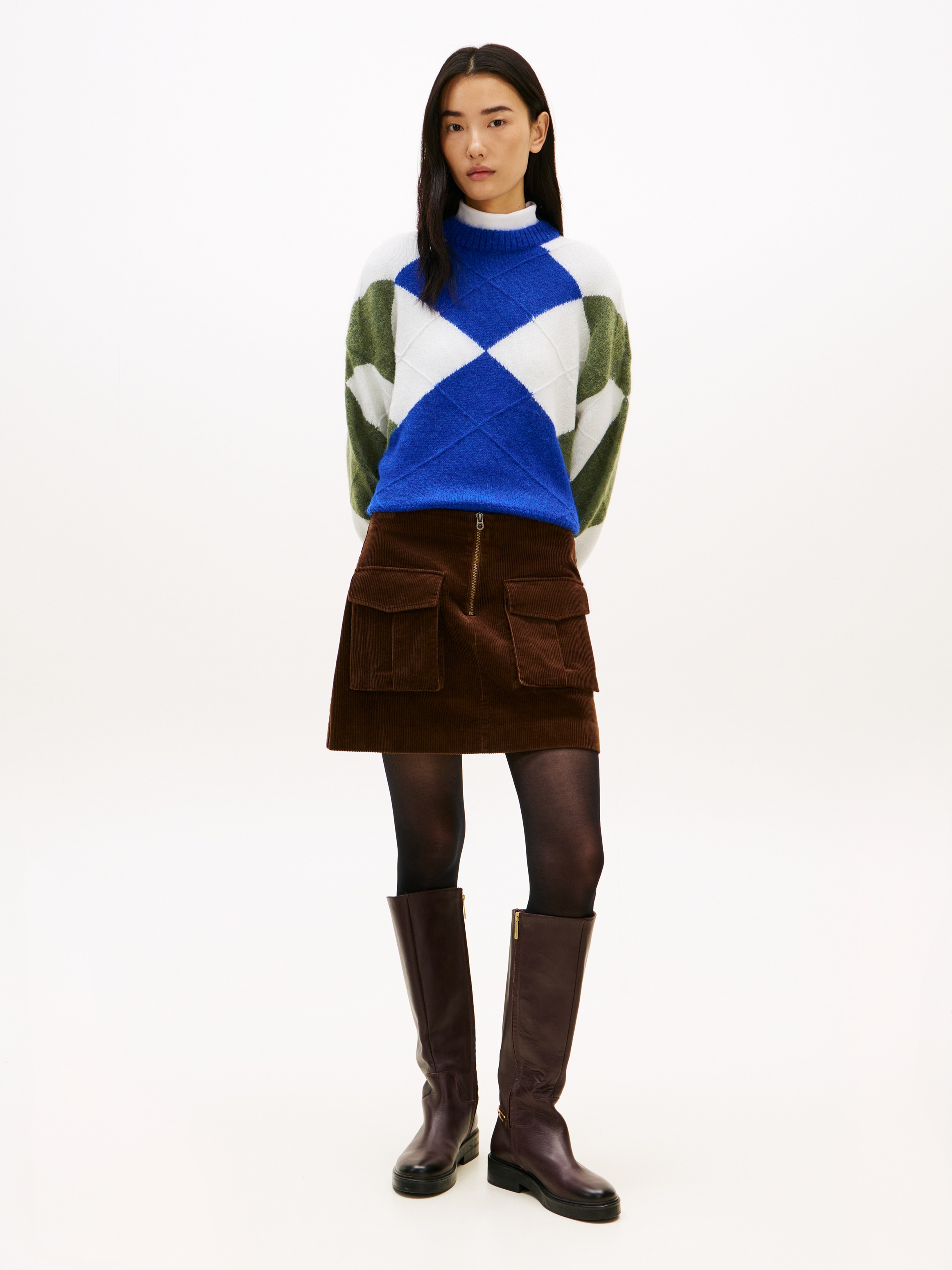 Tommy Hilfiger Strickpullover »ALPACA BLEND ARGYLE C-NK LS SWT«