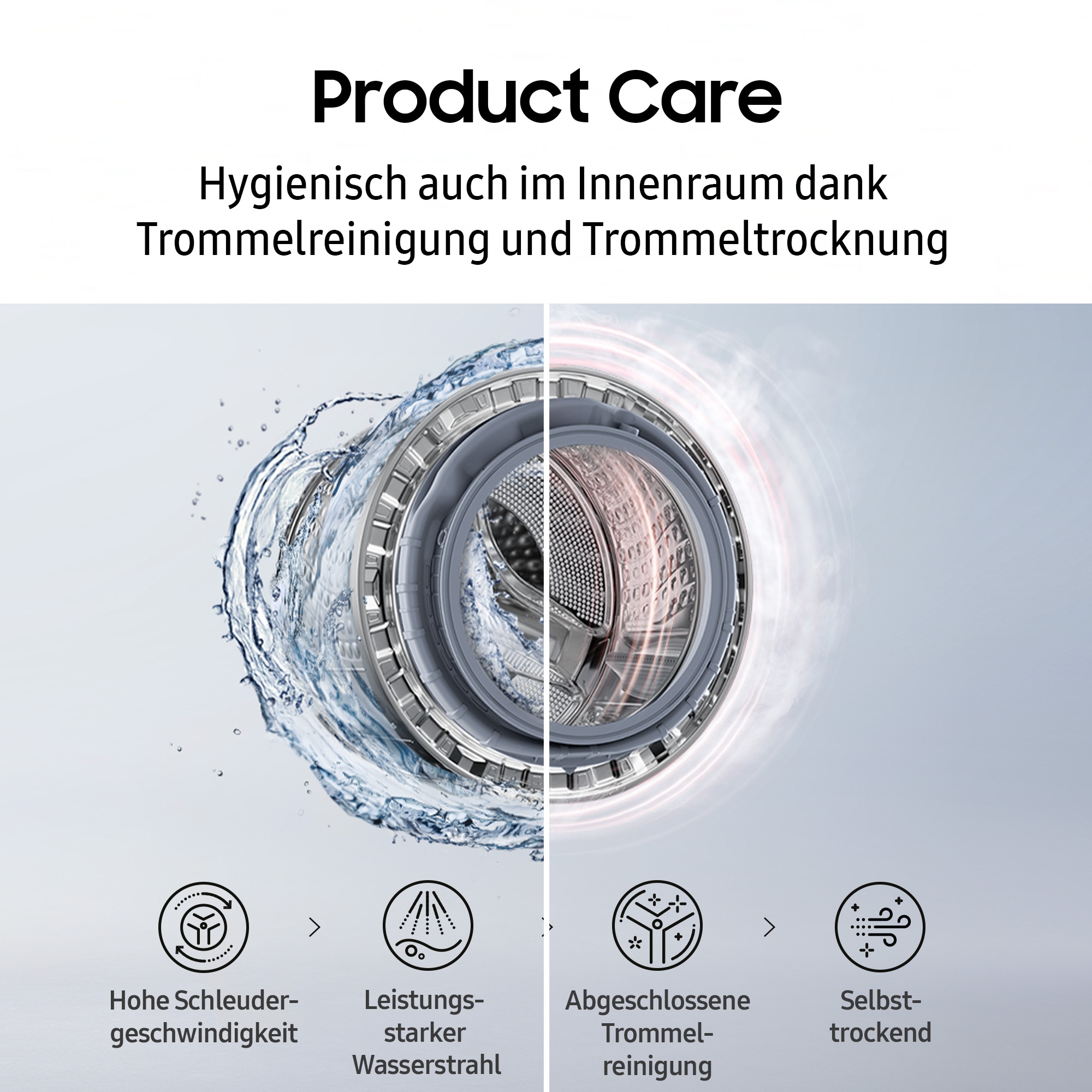 Samsung Waschtrockner »WD18DB8995BZT2«, Trommelreinigung+, Breite 75 cm, Tiefe 92cm, Höhe 111 cm