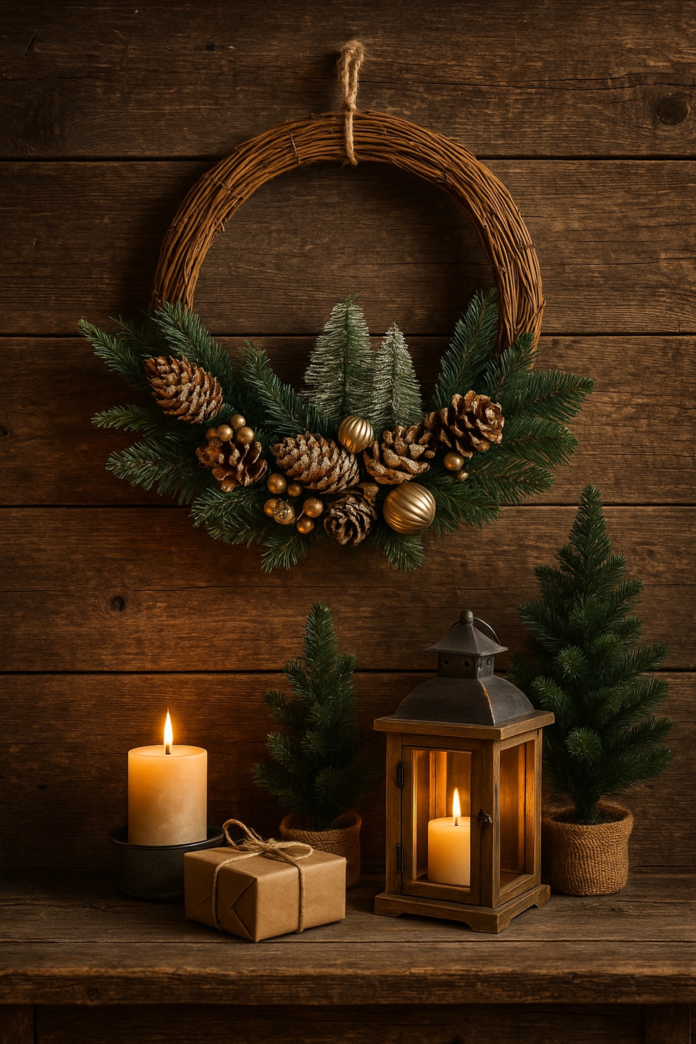 I.GE.A. Kunstkranz »Weihnachtskranz dekoriert«