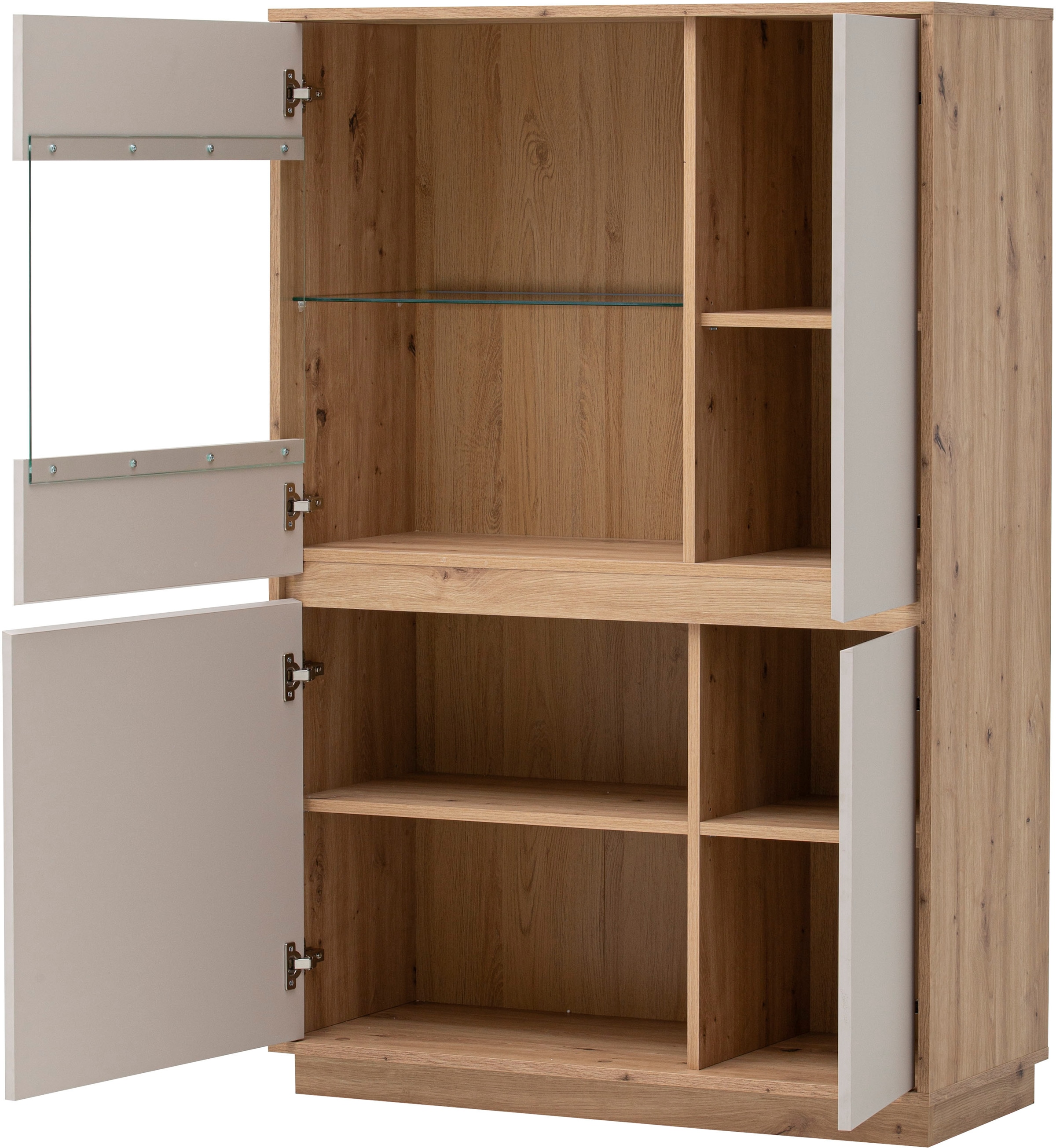 Home affaire Vitrine »Sonora, moderne Glasvitrine, Stauraumelement, Schrank« filigrane Rahmenoptik, ausreichend Stauraum, vielseitig einsetzbar