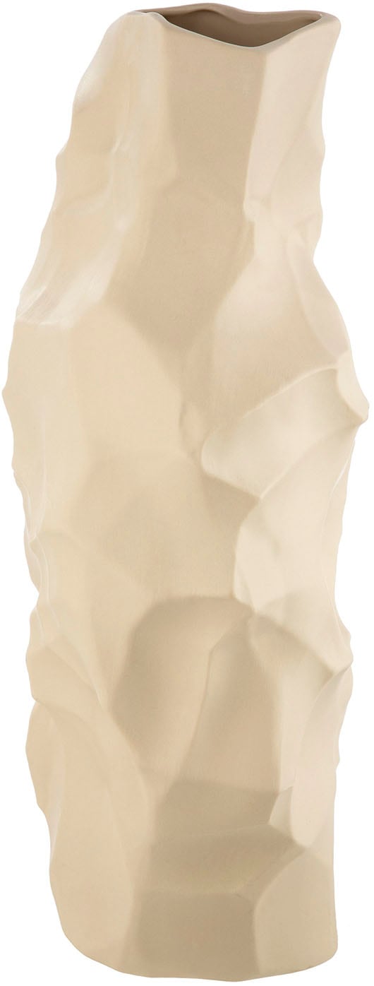 GILDE Tischvase »Vase Kegel Olbia beige H. 38,5 cm«