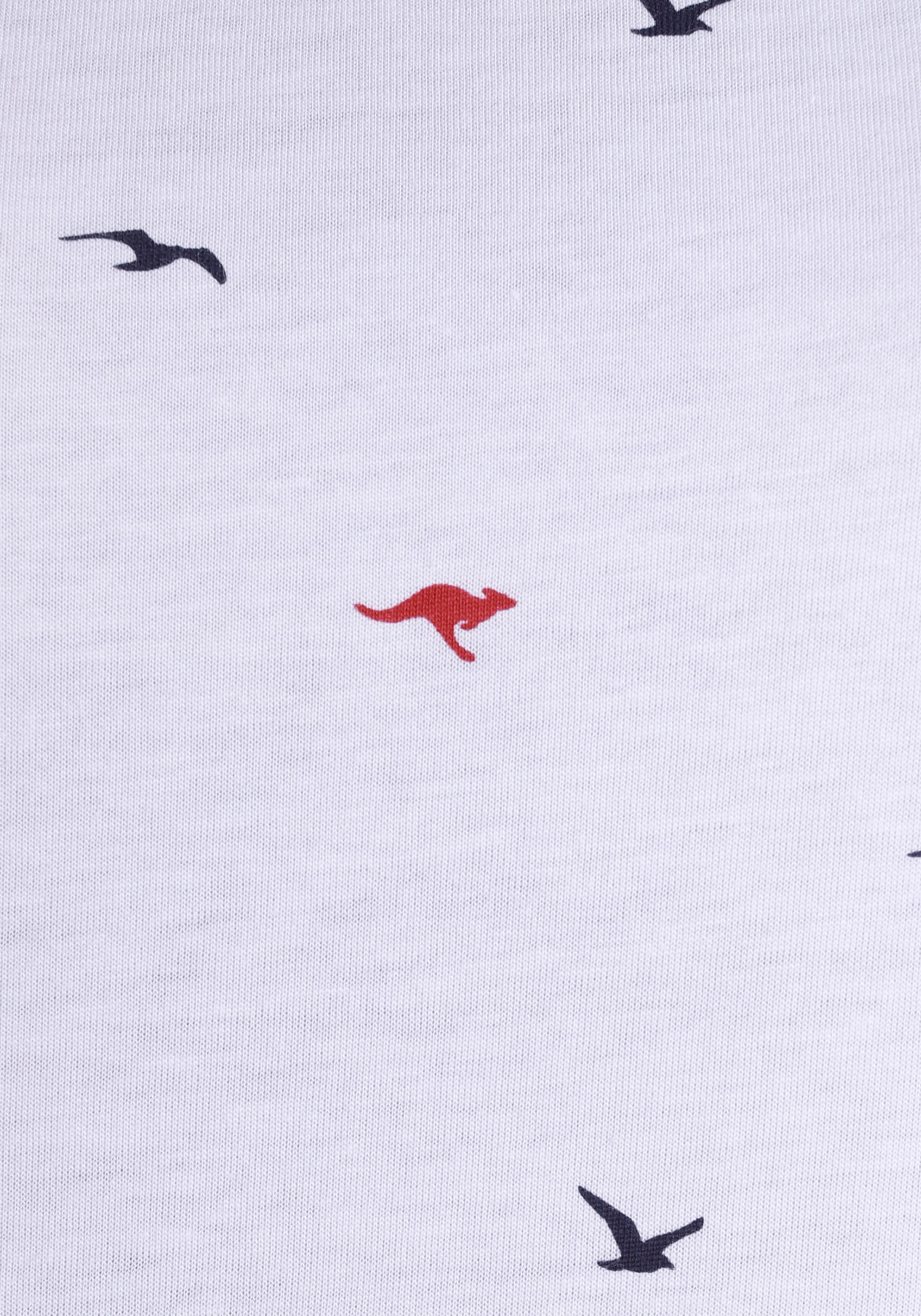 KangaROOS Print-Shirt kurzärmelig,  figurumspielend,  mit Print,  mit Rundhalsausschnitt