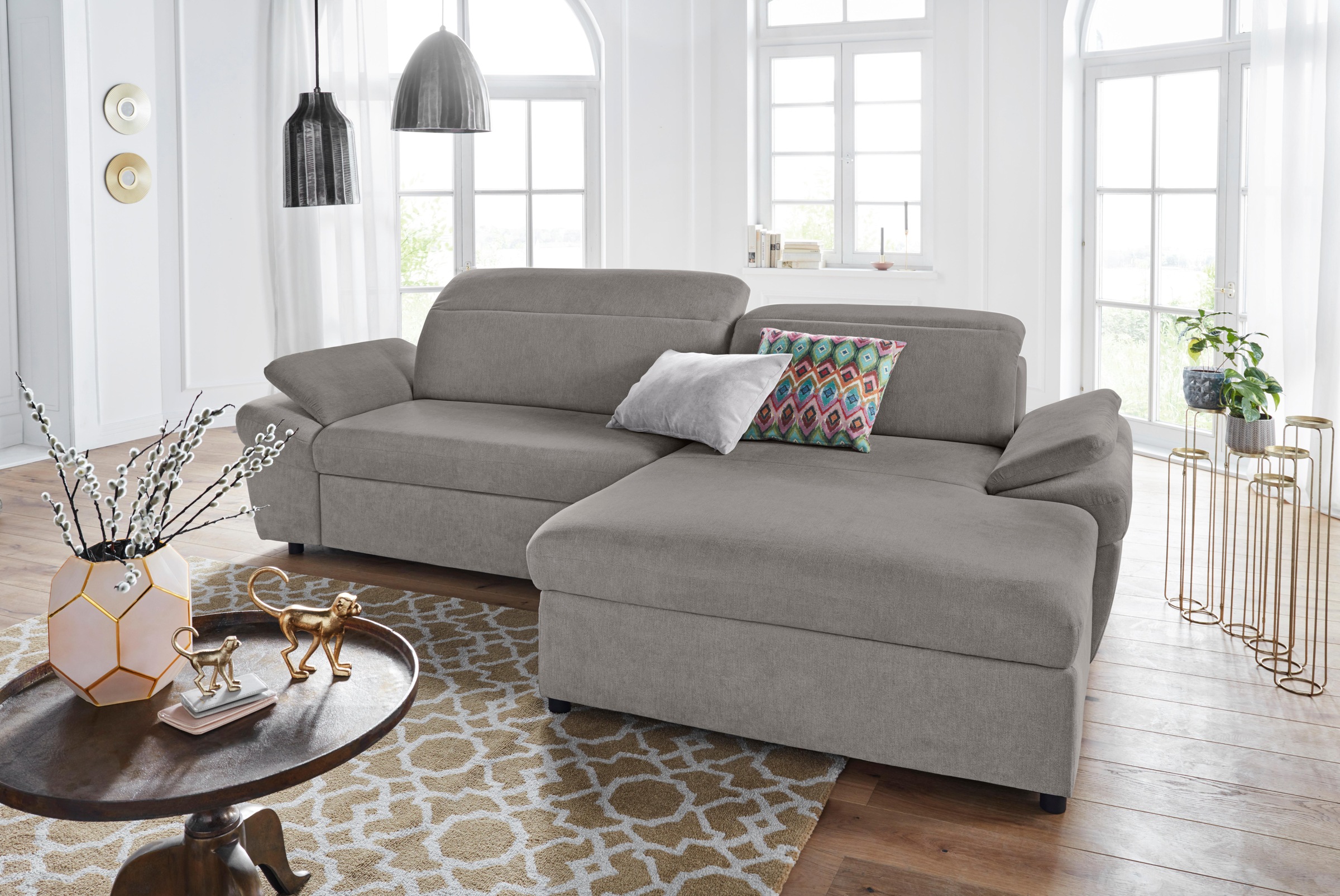 exxpo - sofa fashion Ecksofa »Kyoto, inkl. Kopfteil- und Armteilverstellung günstig online kaufen