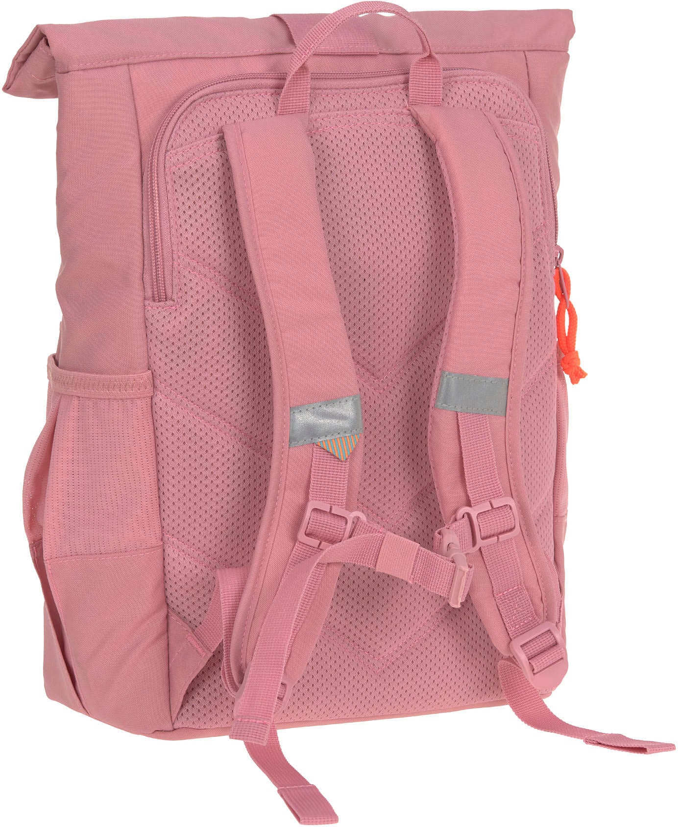 LÄSSIG Kinderrucksack »Medium Rolltop Backpack, pink«, Reflektoren, aus recycelten PET-Flaschen