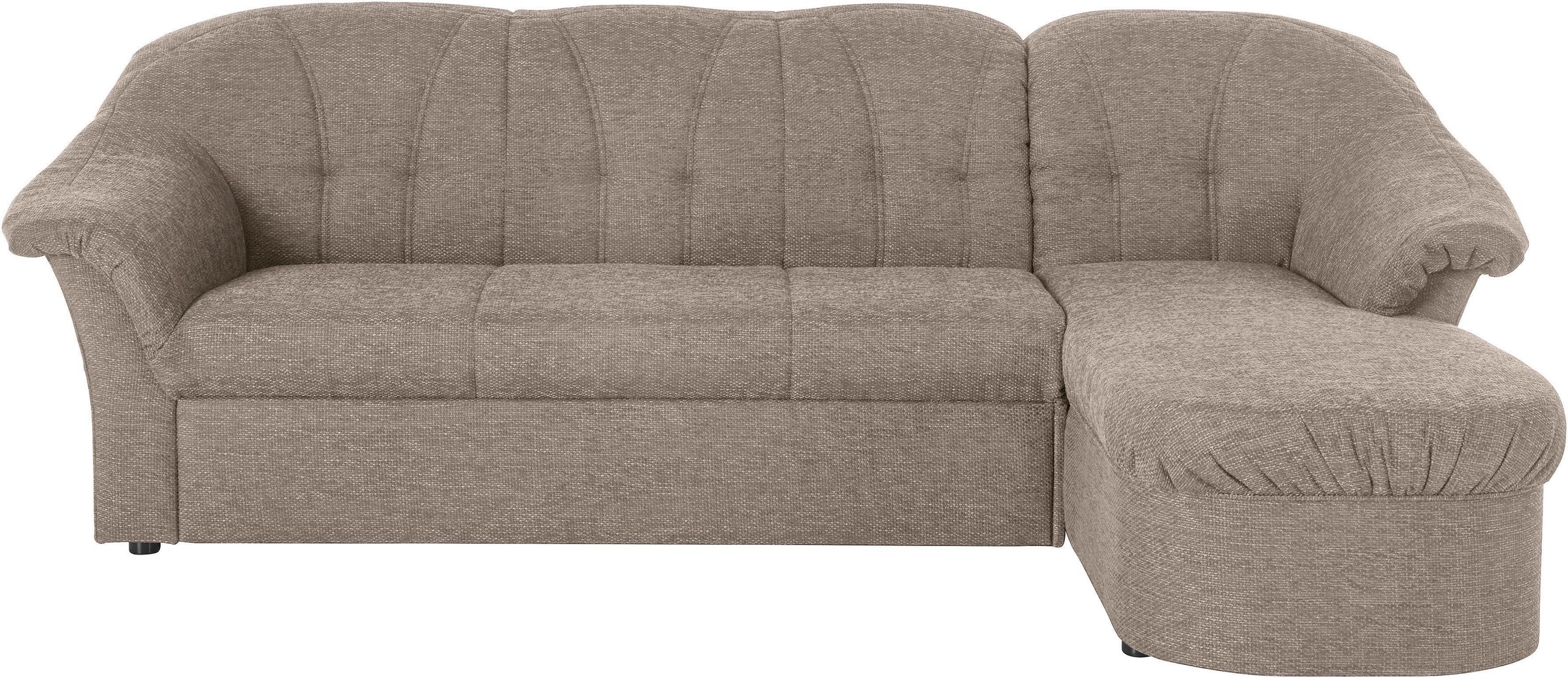 DOMO collection Ecksofa »Pegnitz, elegante Rückensteppung, kompakte Stellma günstig online kaufen