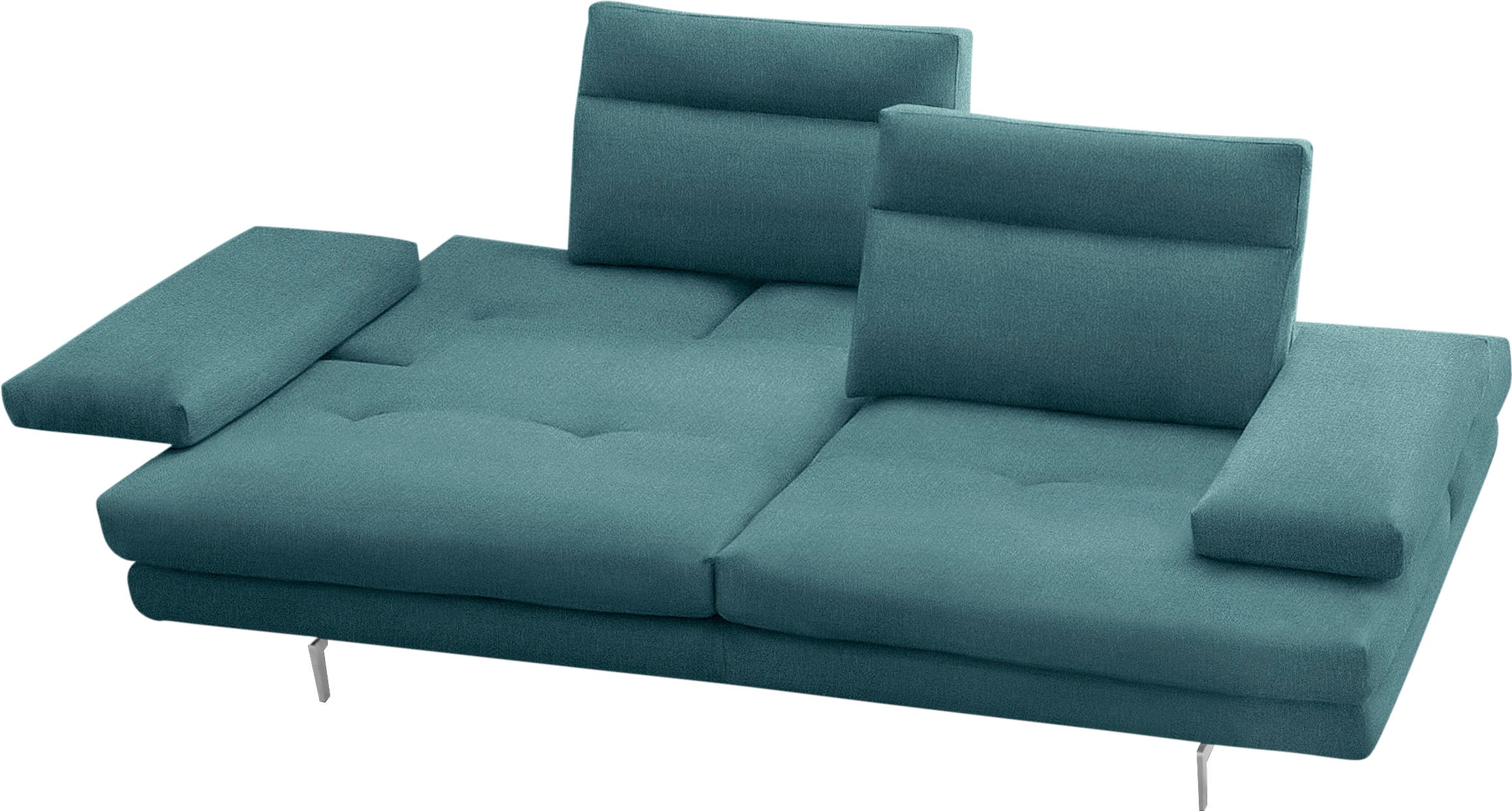 CALIA ITALIA 3,5-Sitzer »Toby Wing, italienisches Designsofa mit erstklassigem Sitzkomfort«, inklusive Sitztiefenverstellung, Füße in Chrom glänzend