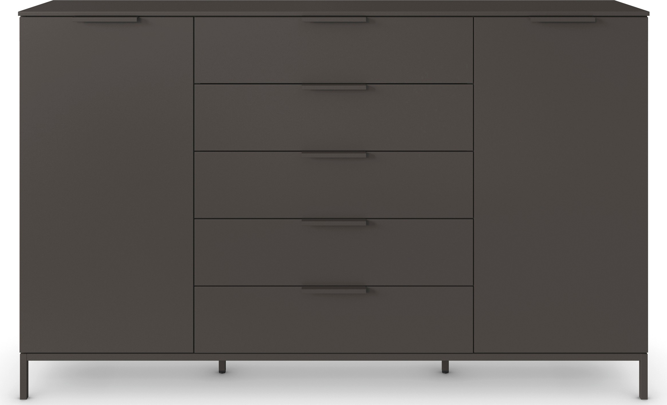 rauch Kombikommode »Kommode Türkommode Sideboard Kombikommode FLIPP«, (Breite 160/180 cm mit 4 Einlegeböden), 2-türig mit 5 Schubladen und Soft-Close-Funktion in zwei Breiten