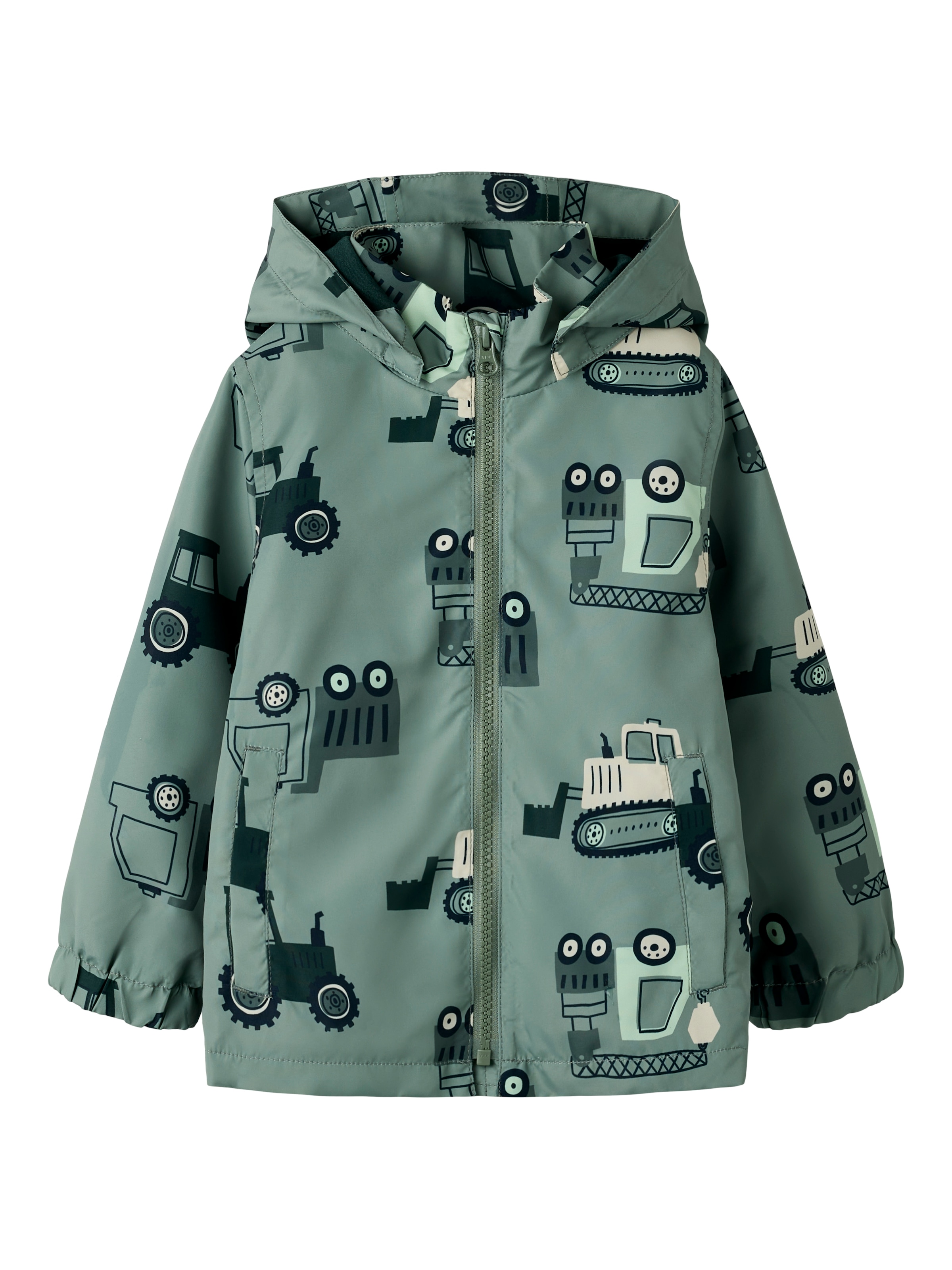 Name It Outdoorjacke »NMMMAX JACKET LI AOP NOOS« mit Kapuze reflektierende Details, wasserabweisend