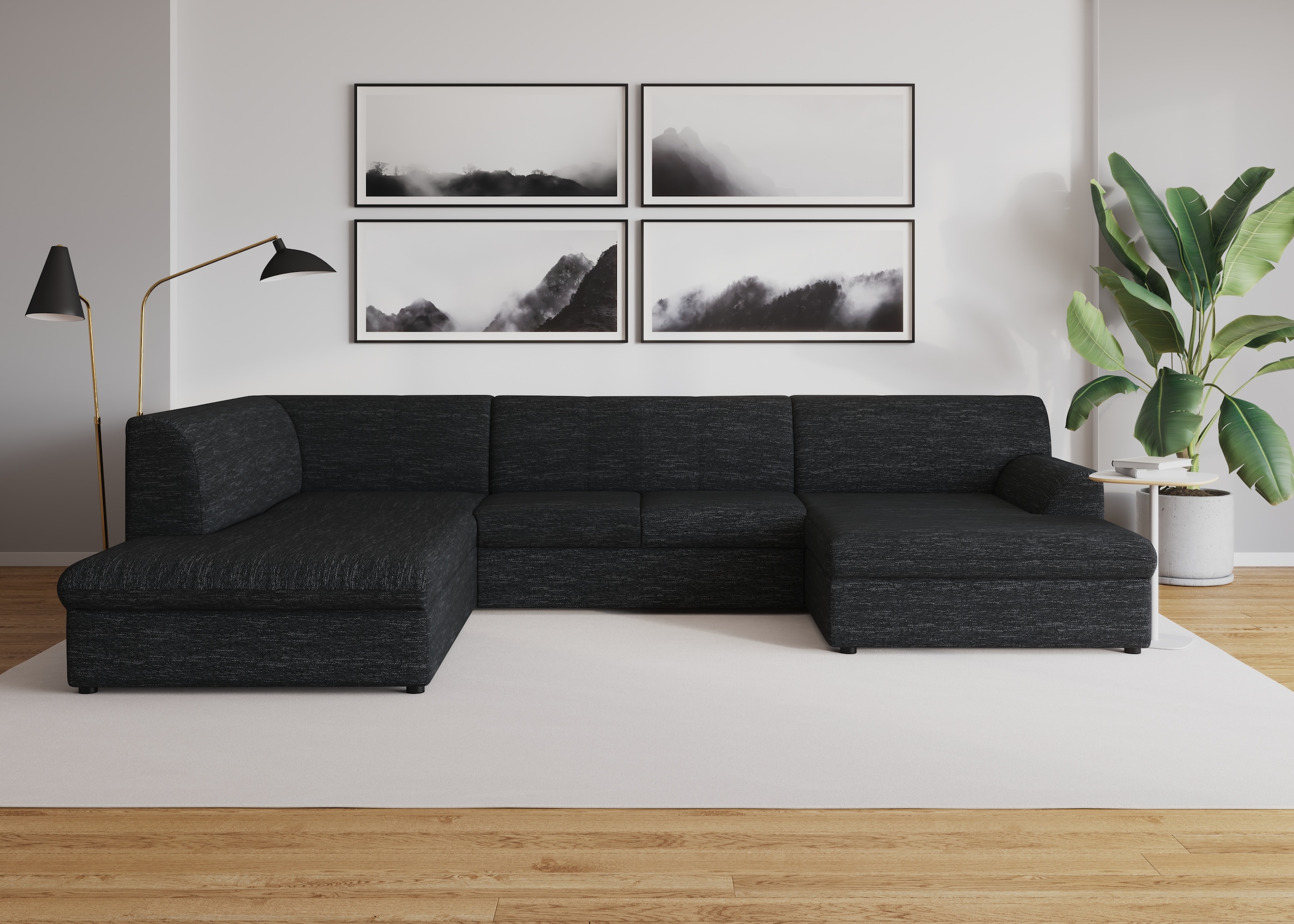 DOMO collection Wohnlandschaft "Topper, elegant und zeitlos, komfortabel, U günstig online kaufen