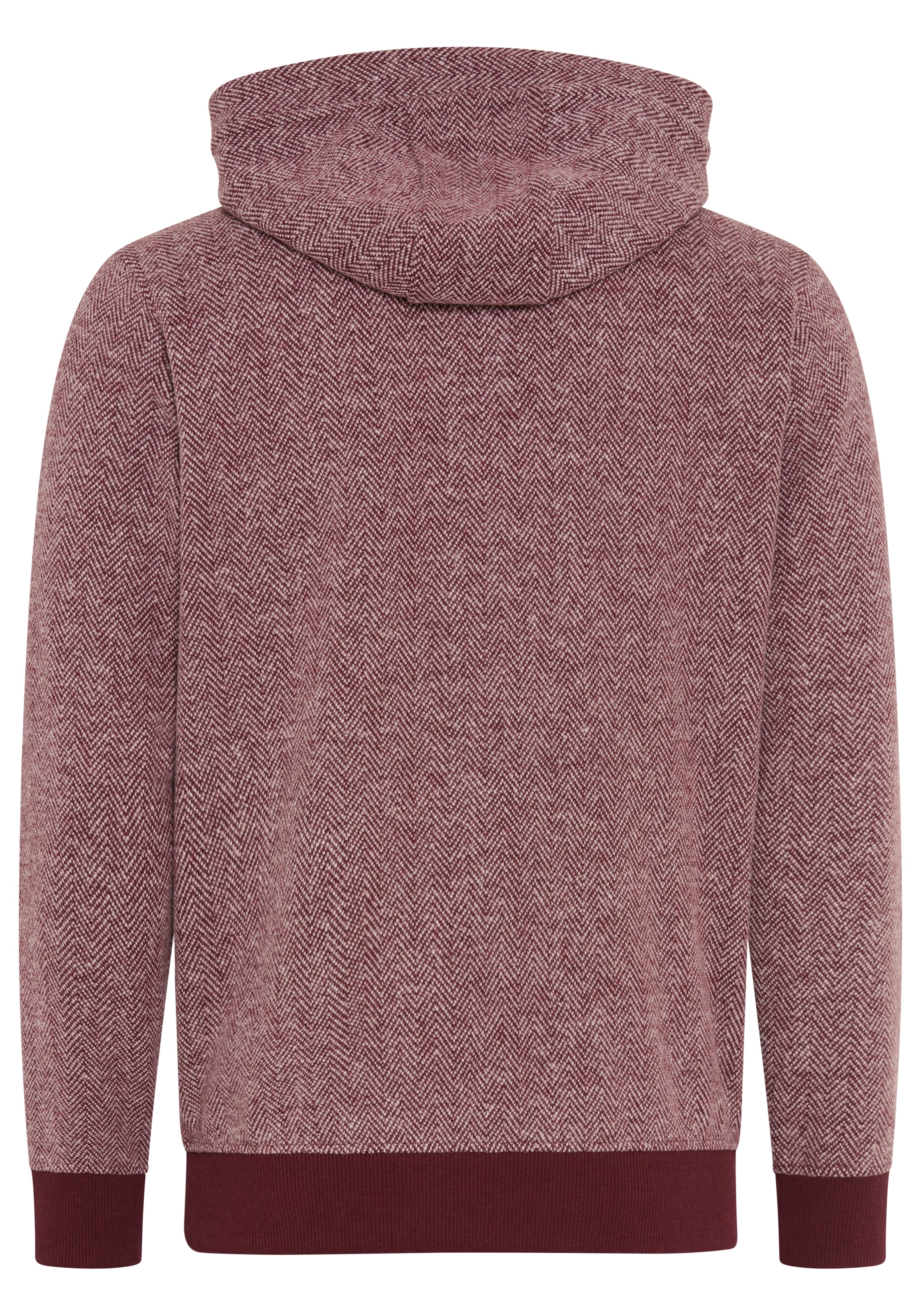 Man's World Fleecepullover , mit Kapuze, gemusterte Optik, aus Polyester und Baumwolle
