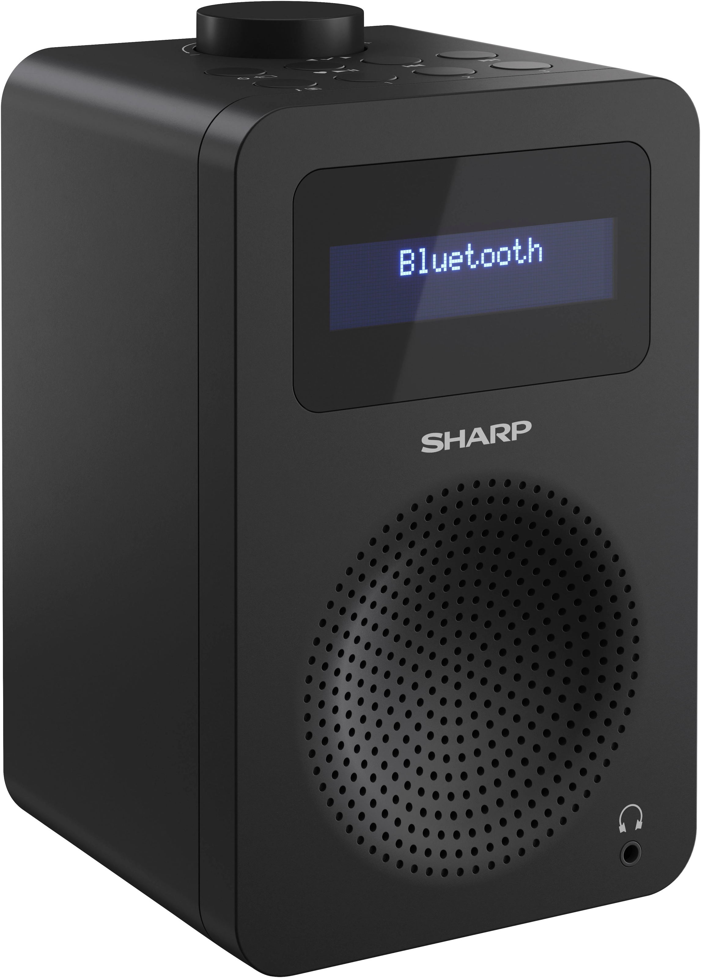 SHARP Radio »Digitalradio Tokyo« (Bluetooth Digitalradio (DAB+) FM-Tuner mit RDS 5 W) schwarz Weiße LCD-Anzeige
