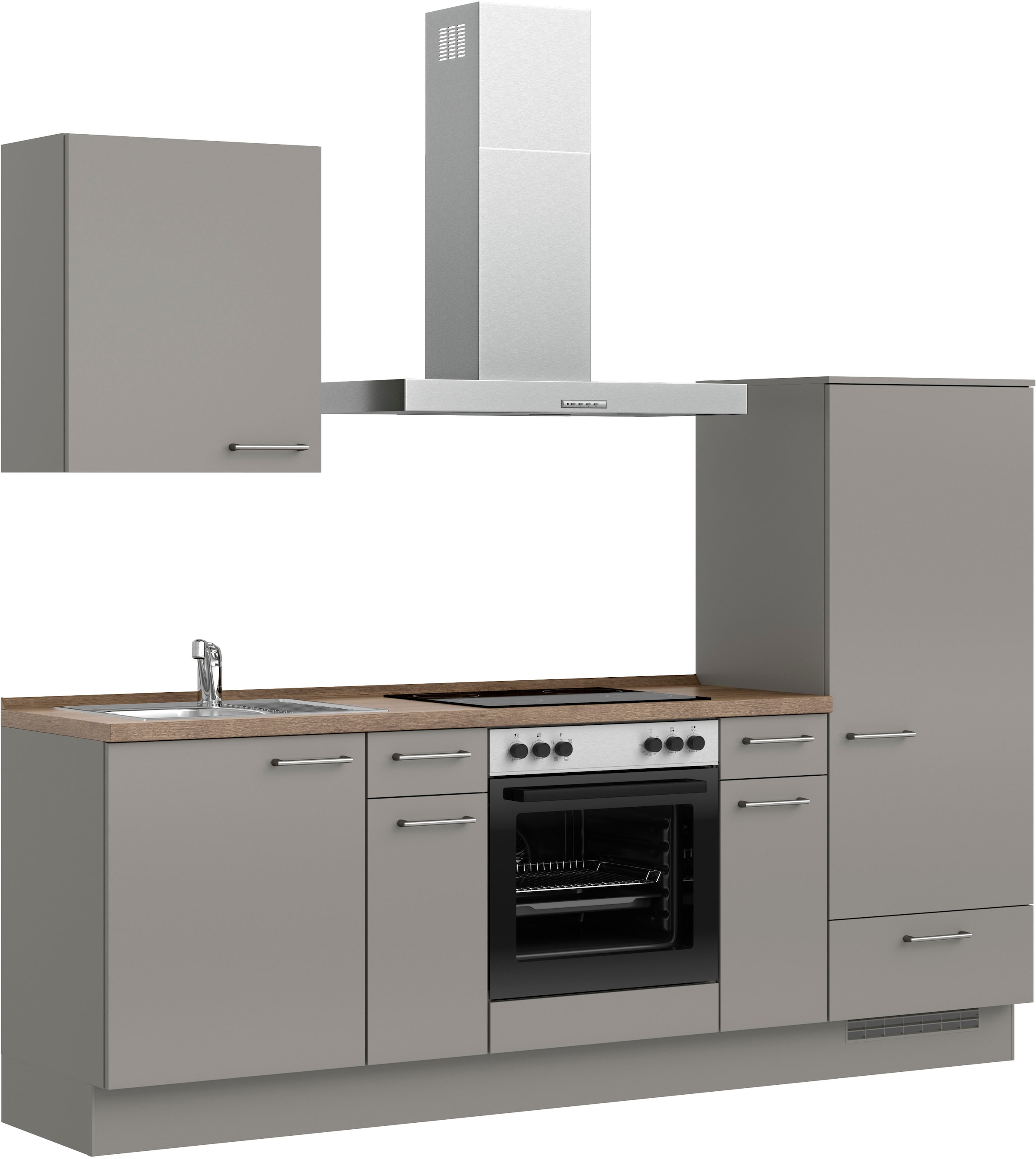 nobilia® Küchenzeile »"Laser I"«, vormontiert, Ausrichtung wählbar, Breite 240 cm, wahlw. mit E-Geräten