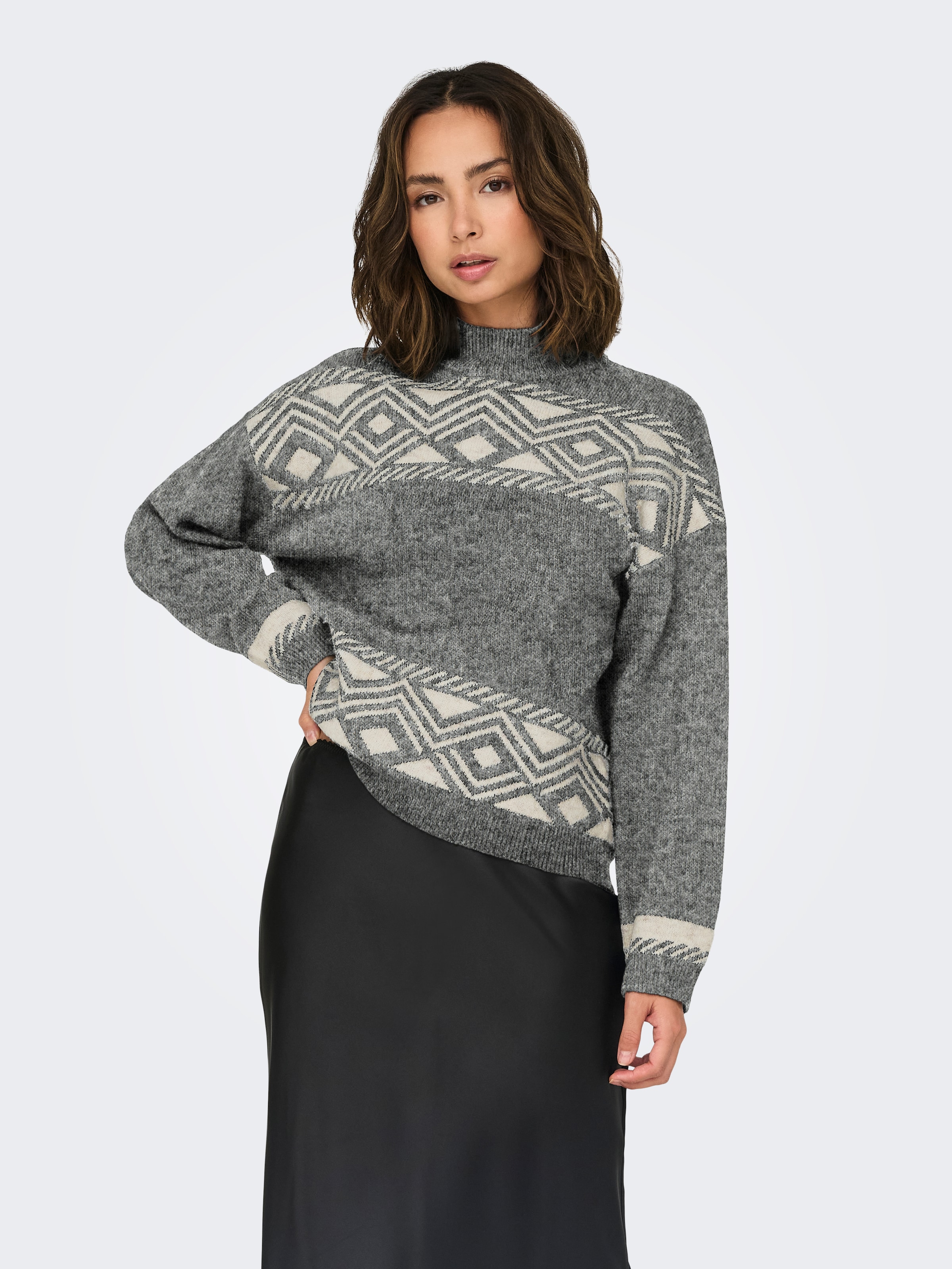 ONLY Stehkragenpullover »ONLVICTORIA L/S PULLOVER KNT NOOS«