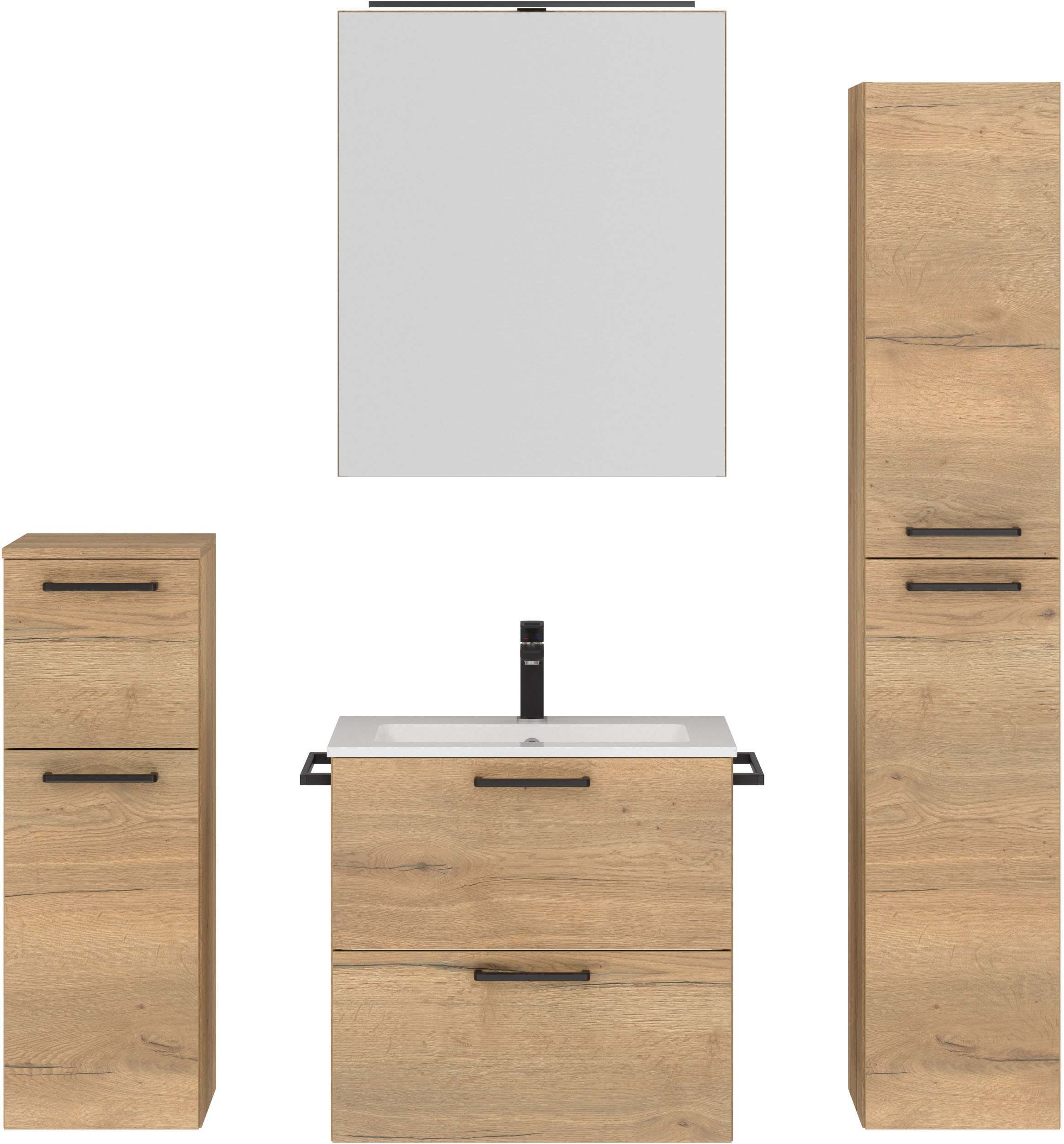 nobilia® Badmöbel-Set »Tolvina« vormontiert, mit Soft-Close, 4 Stk. tlg. günstig online kaufen