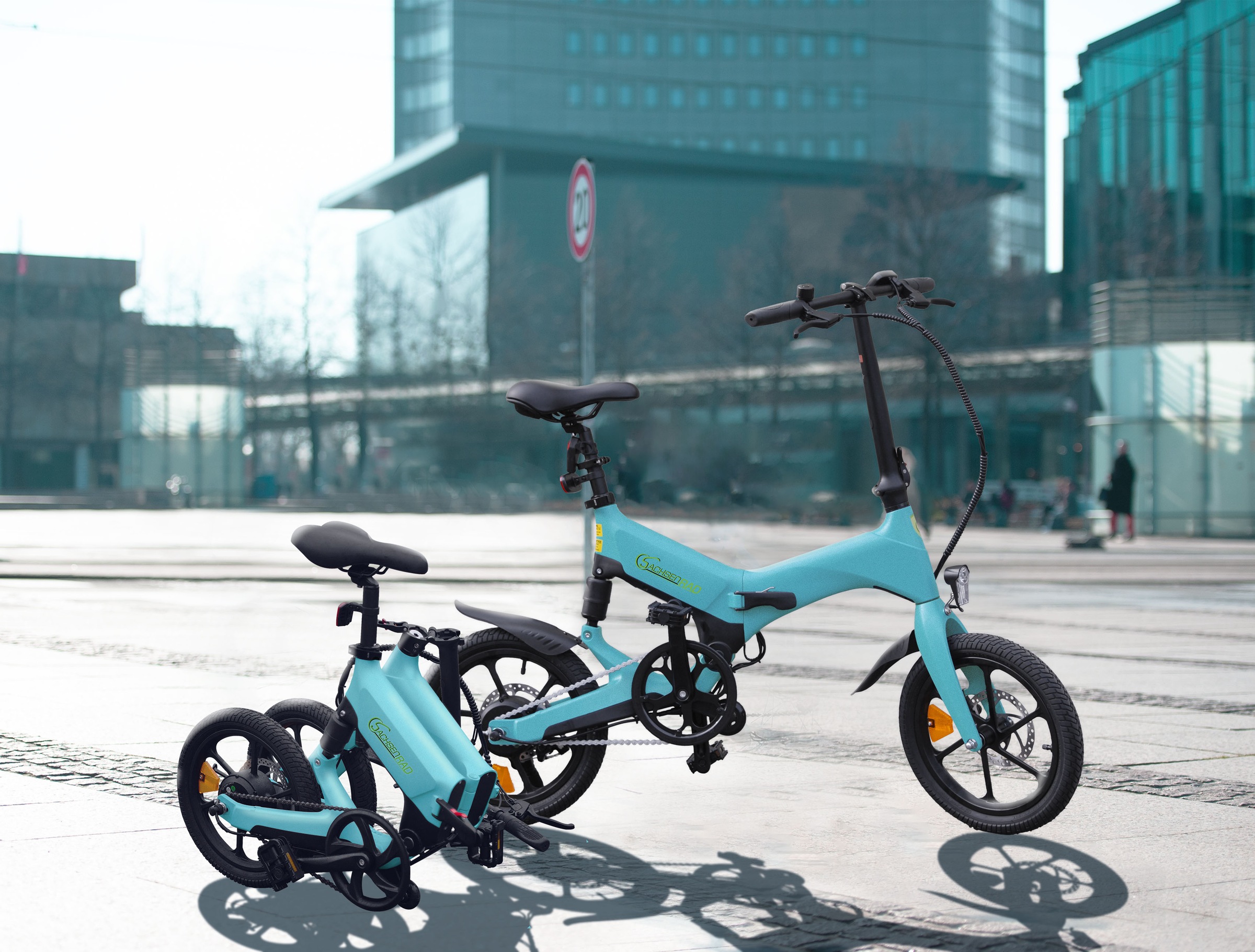 SachsenRad E-Bike »F12«, 1 Gang, Shimano, keine, Heckmotor 250 W, LCD-Steuerdisplay, Fahrmodus Pedelec, 
LED-Frontlicht, LED Rücklicht