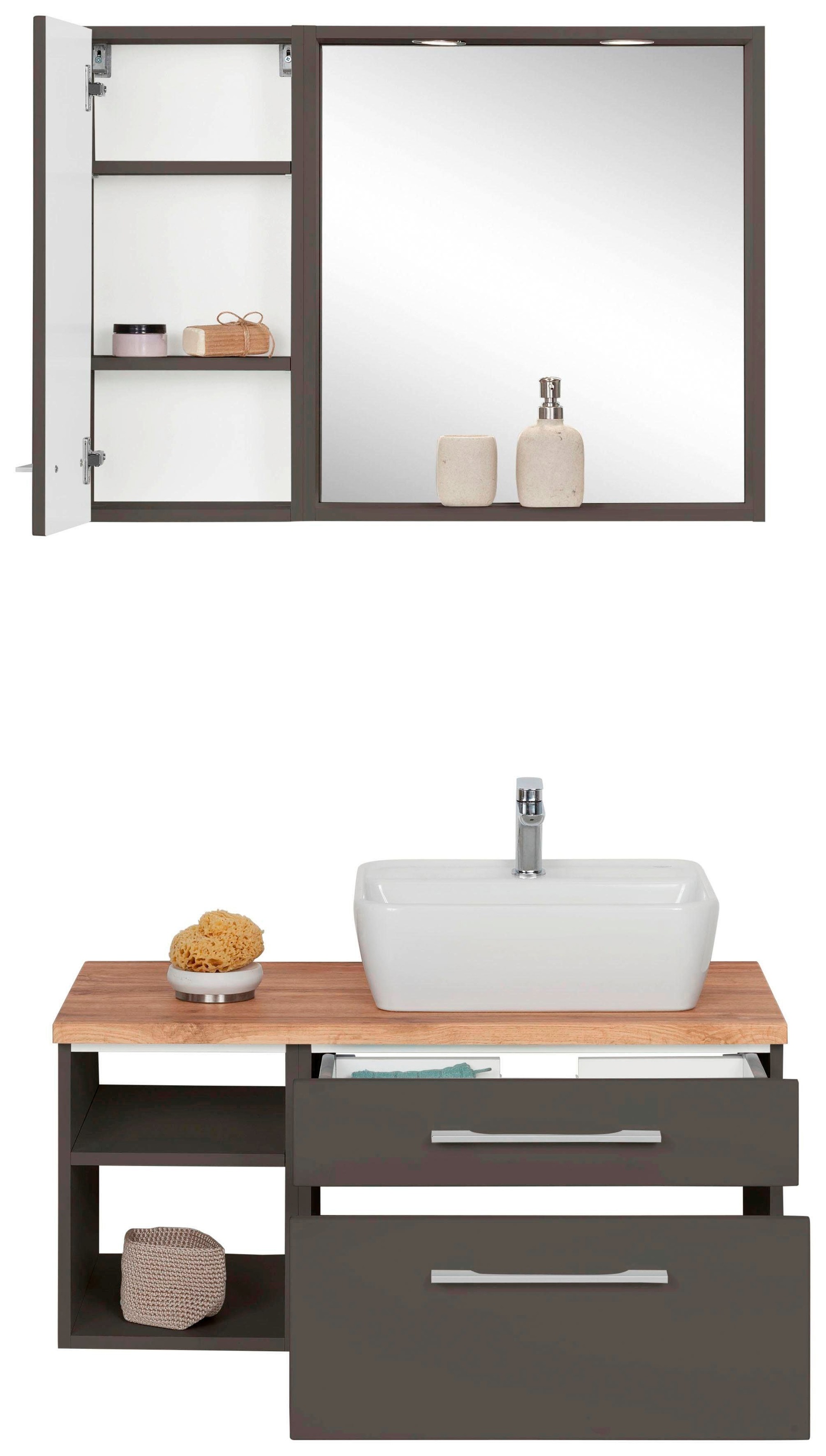 welltime Badmöbel-Set »Davos« 3 Stk. tlg. günstig online kaufen