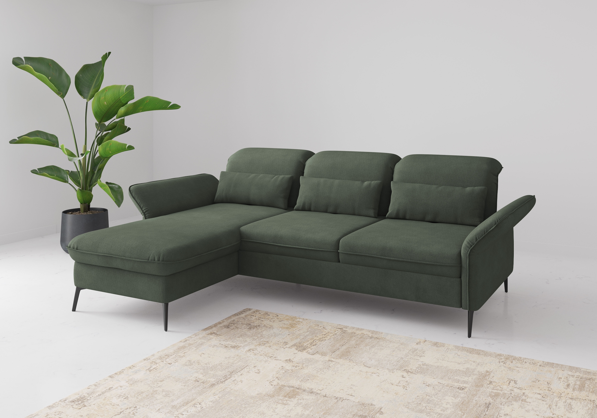 sit&more Ecksofa »Emely, inkl. Sitztiefenverstellung« wahlweise mit Bettfun günstig online kaufen