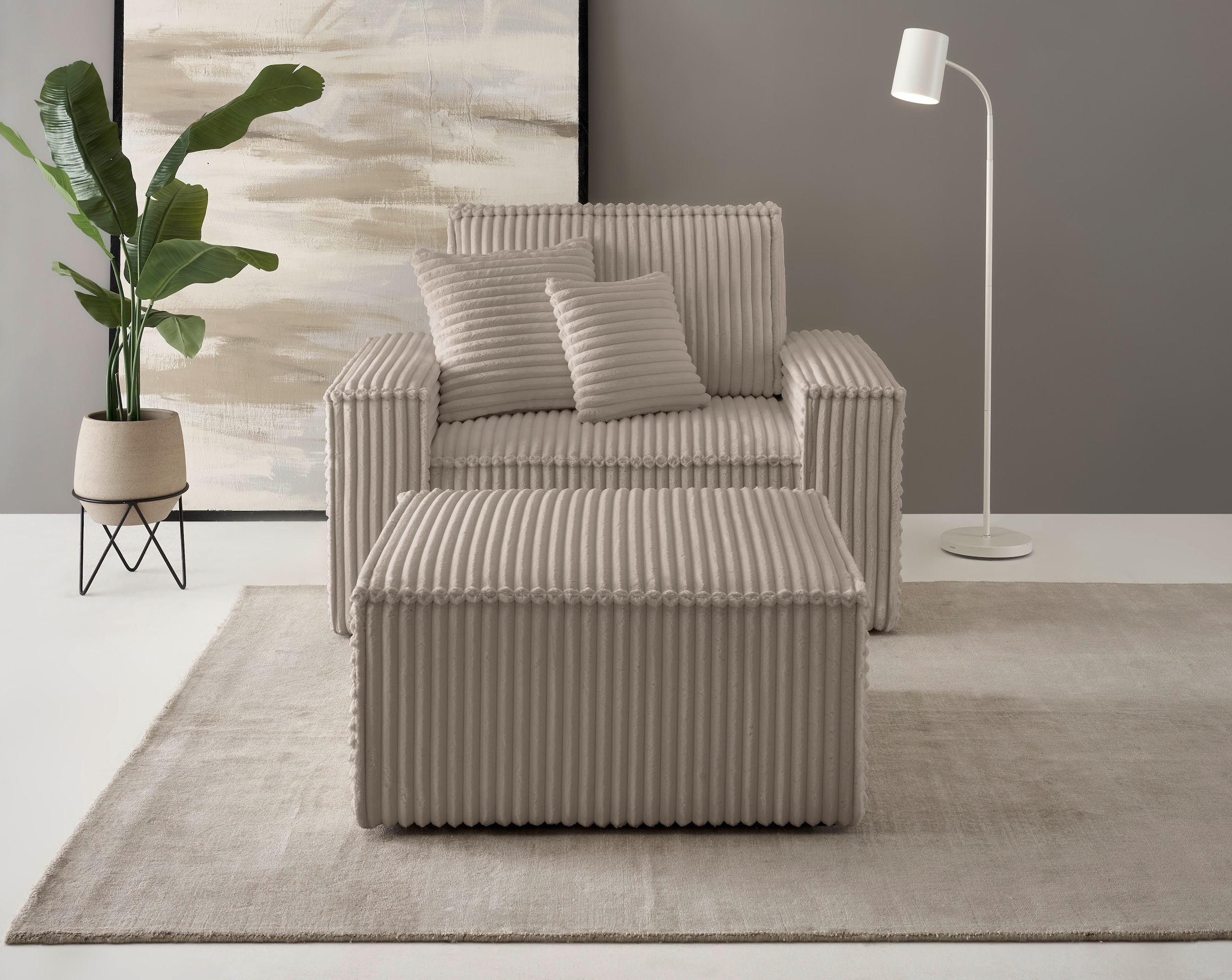 andas Loveseat »Finnley«, (2 St.), Loveseat und Hocker im Set, passend zur günstig online kaufen