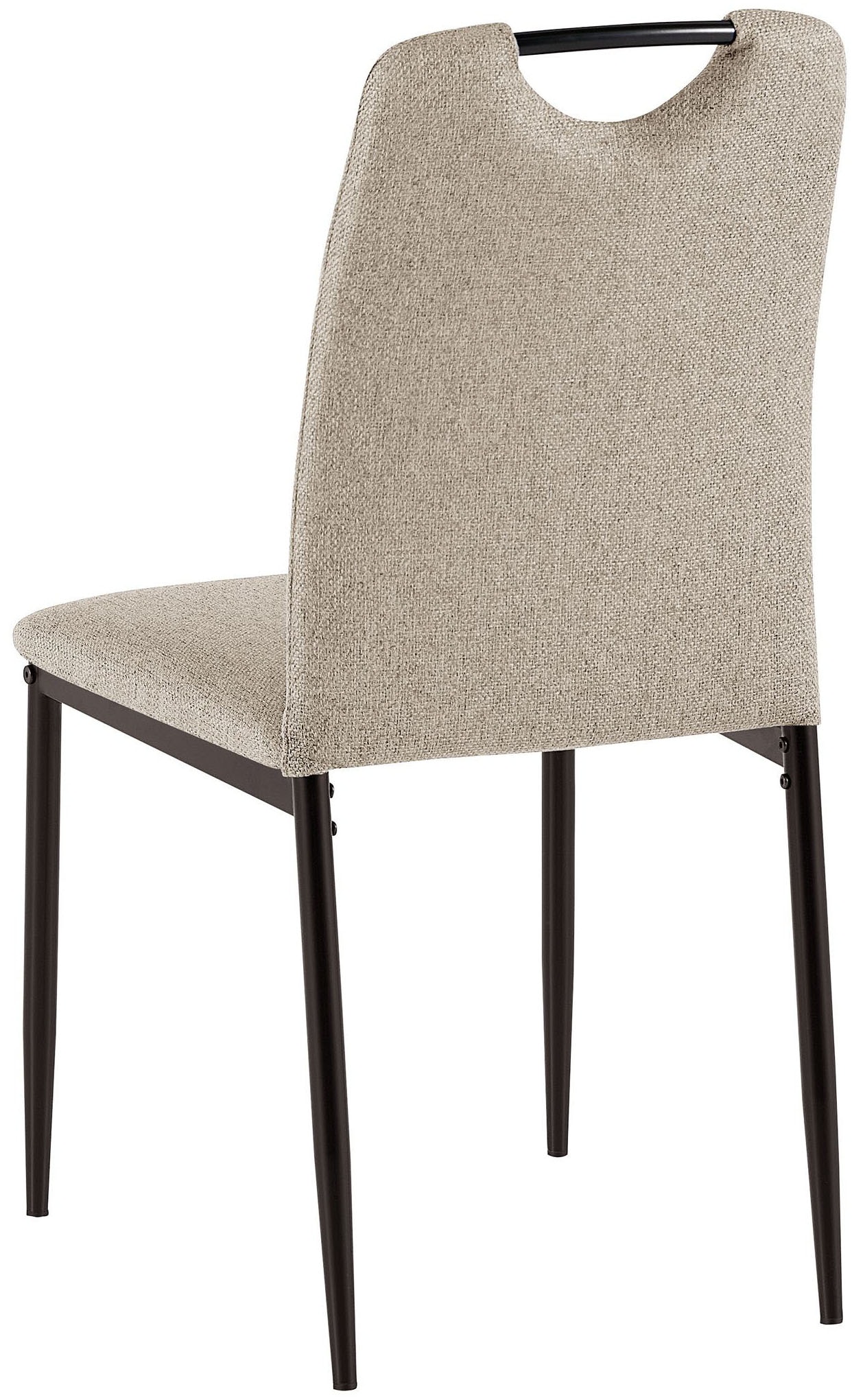 OTTO home Esszimmerstuhl »Rom« (Set) 2 Stk.bequemer Stuhl mit hochwertigem Stoffbezug und Griff im Rücken