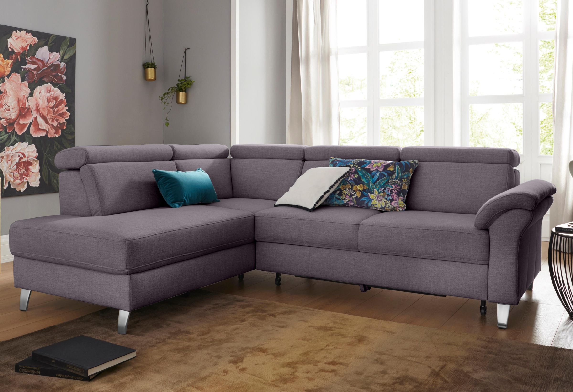 sit&more Ecksofa, inklusive Kopfteilverstellung, wahlweise mit Bettfunktion und Bettkasten