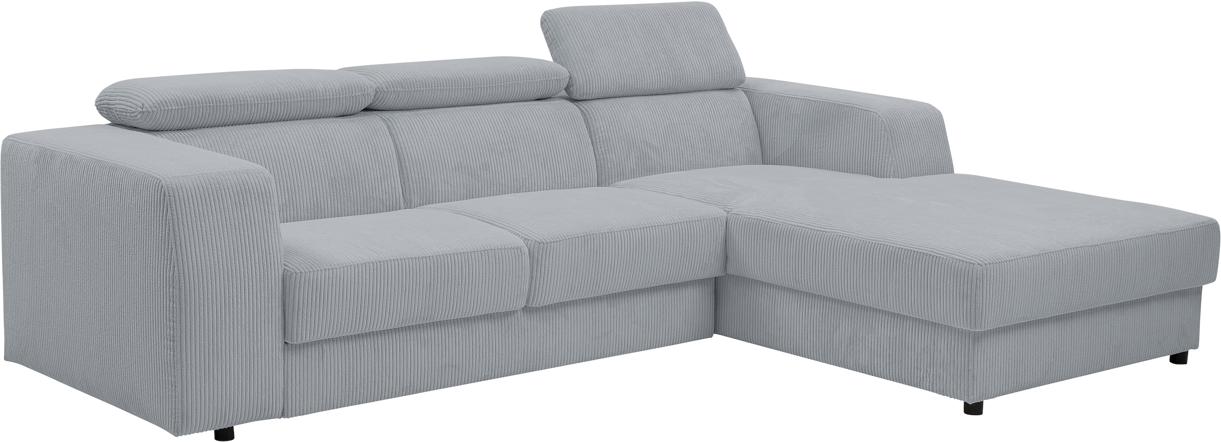 WERK2 Ecksofa »Cherry, modernes Sofa mit Komfortfunktionen, Breite 270cm, L-Form,«, bequem, mit verstellbaren Kopfteilen, Schlaffunktion und Bettkasten