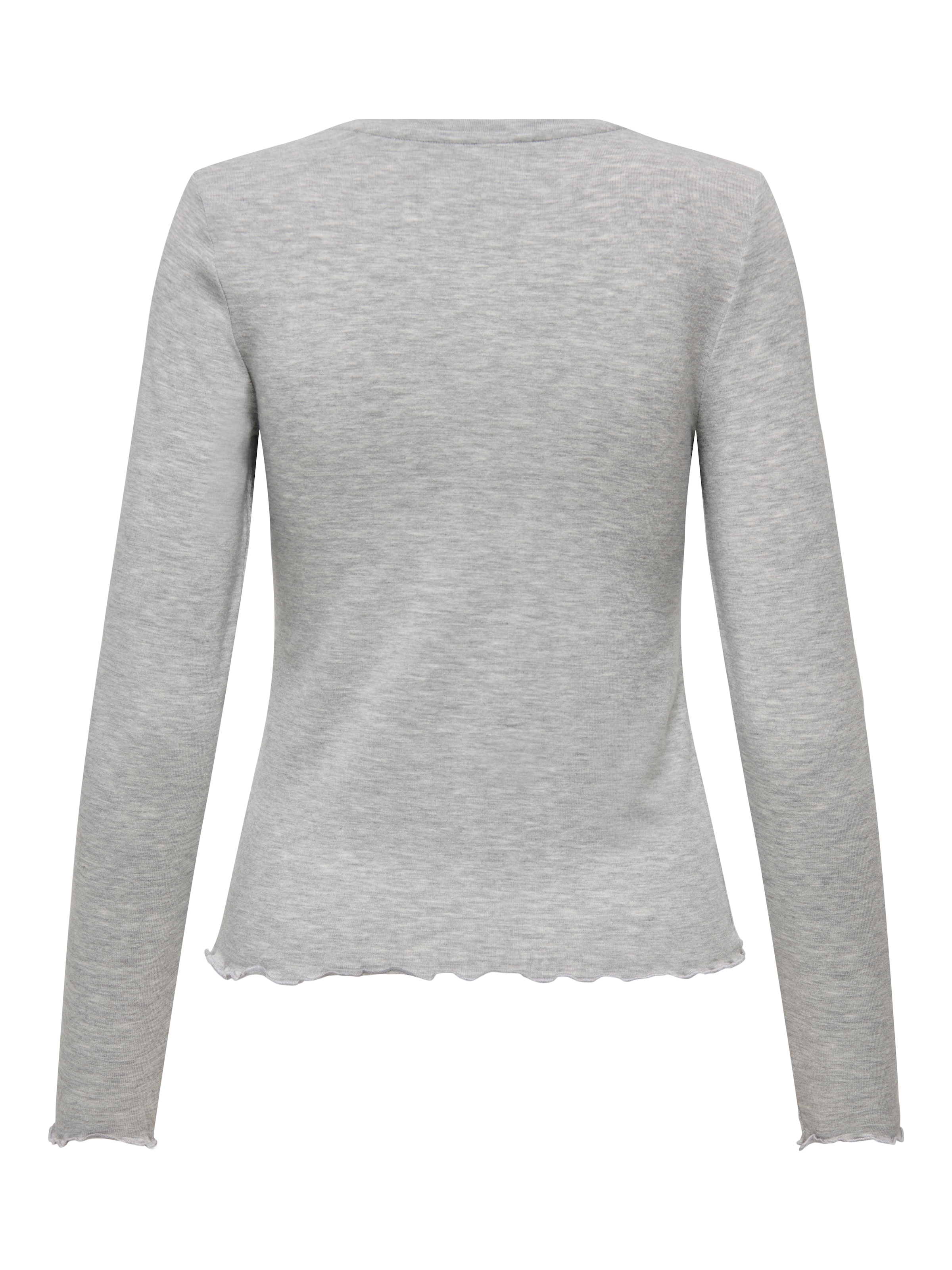 ONLY Langarmshirt »ONLVIRRO O NECK L/S TOP BOX JRS« Materialmix, regular fit
