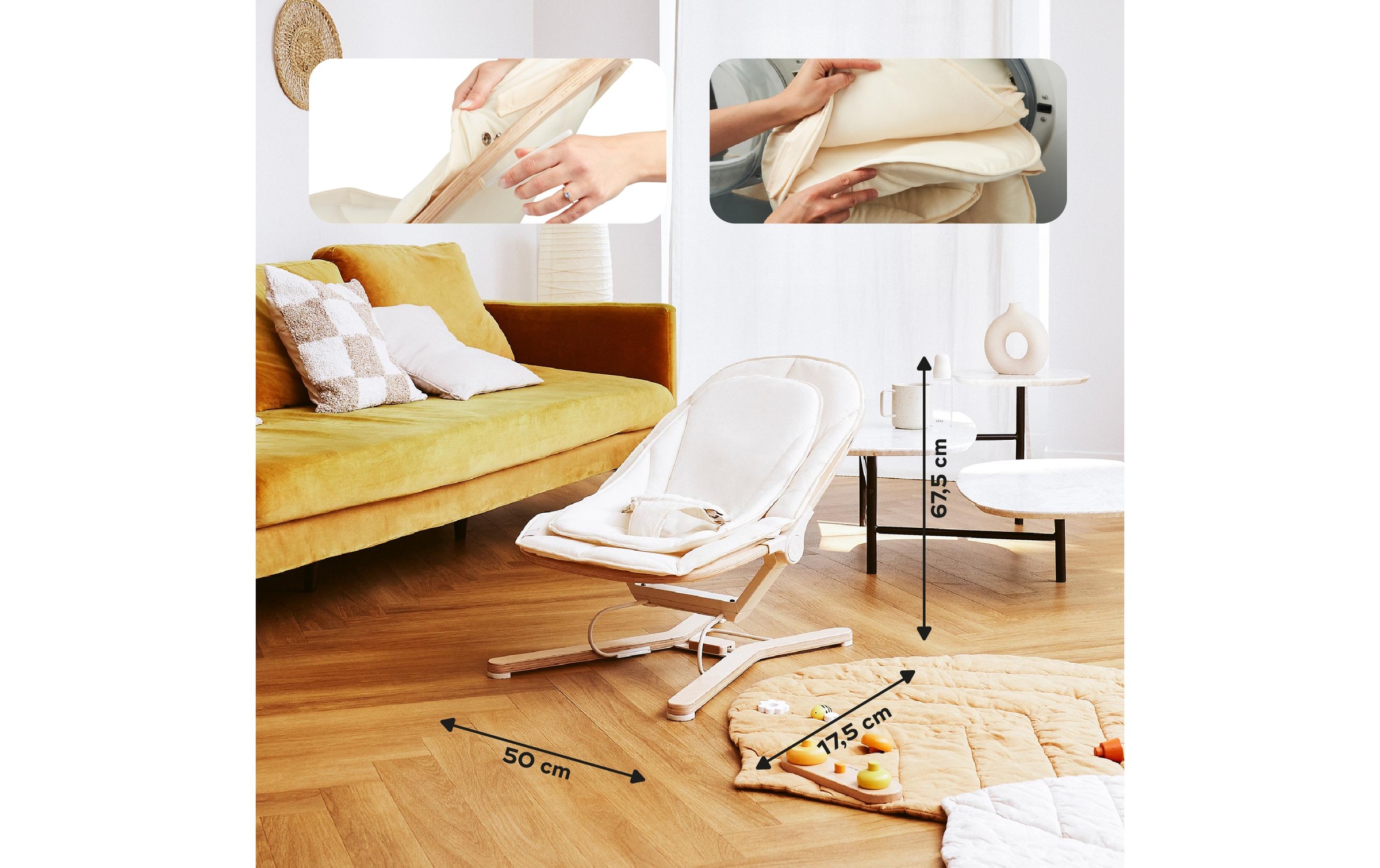 BABYMOOV Babywippe »Swoon Flow« Mitwachsende Babywippe bis 18 kg