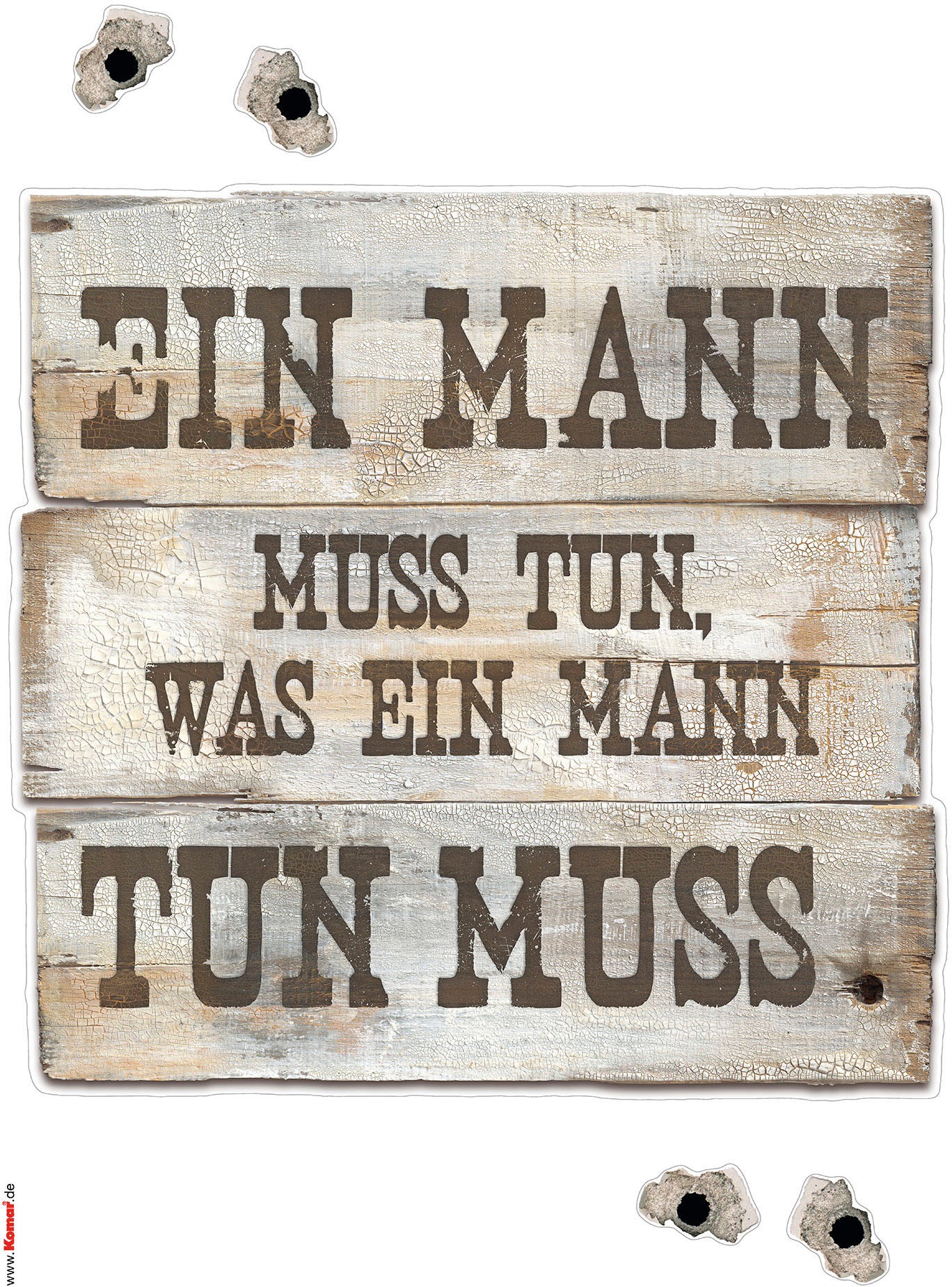 Komar Wandtattoo »Ein Mann muss ... - Größe 50 x 70 cm«, (5 St.), selbstklebend, Wandsticker
