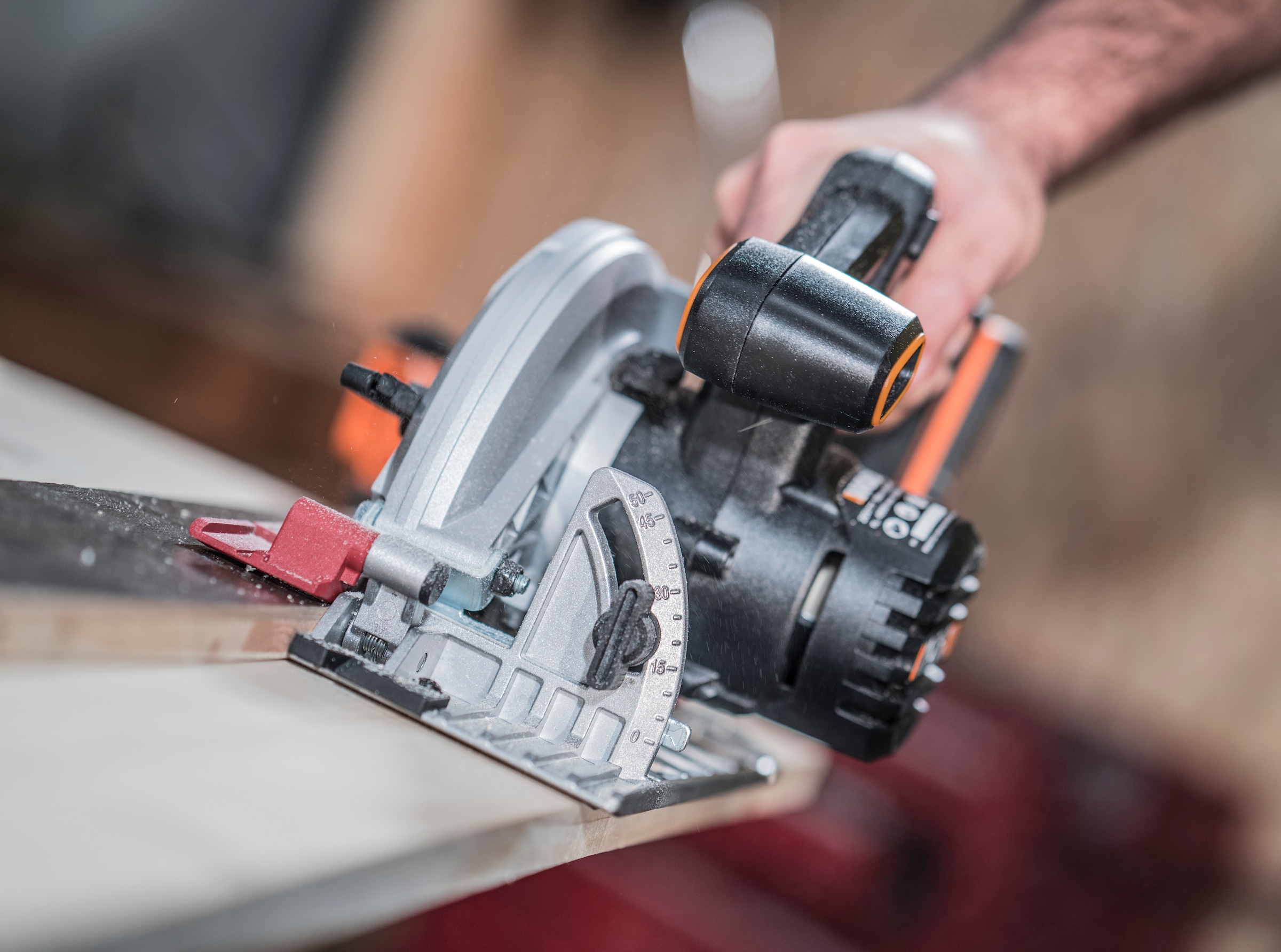 Worx Akku-Handkreissäge »WX530.9«, Absaug-Adapter, Gehrungschnitt, 165 mm Sägeblatt, ohne Akku&Ladegerät