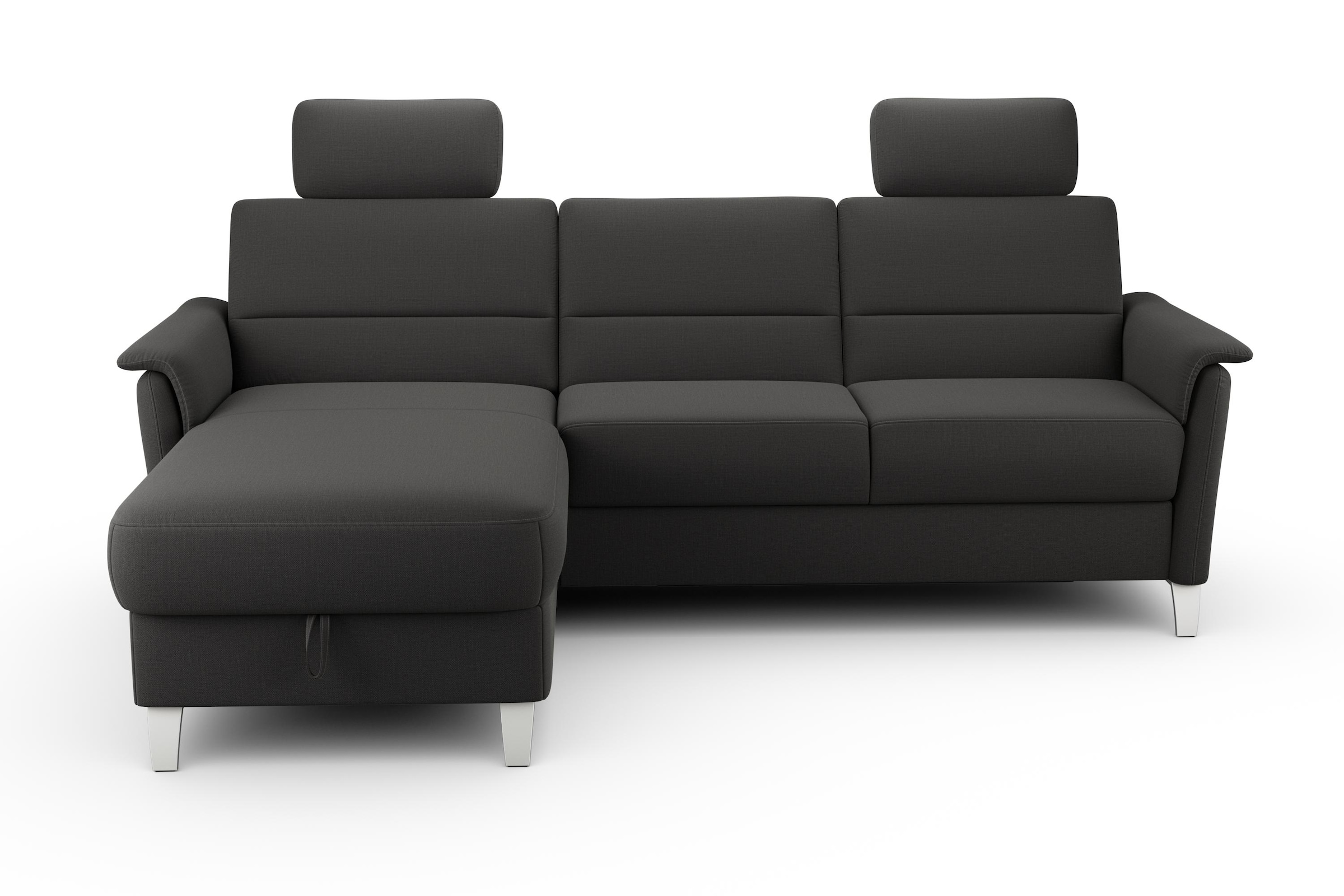 sit&more Ecksofa »Palmera L-Form«, Federkern, wahlweise mit Bettfunktion und mit/ohne Stauraum