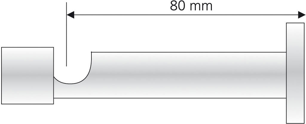 Liedeco Gardinenstangenhalter »Träger, Schraubkappenträger 1-läufig "France" - 1 Stück«, (1 St.), Halter, Träger für Stangen, Rohre 20 mm