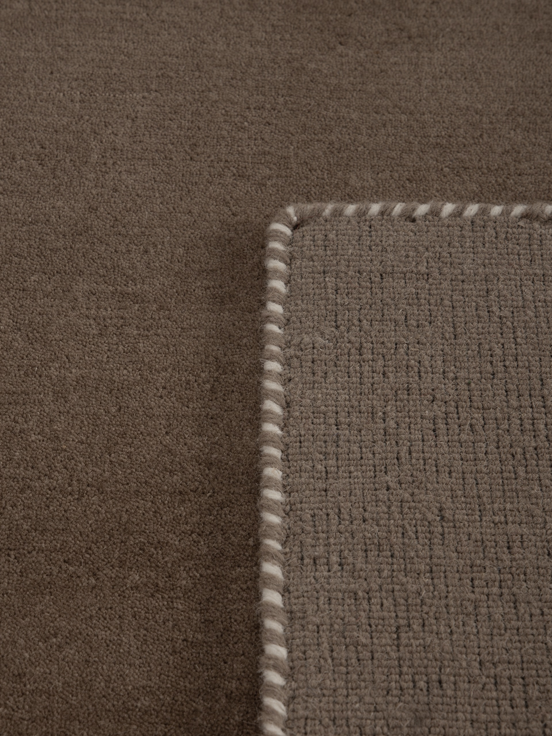 carpetfine Wollteppich »Gabbeh Lola Uni«, rechteckig, 14 mm Höhe, mit natürlichem Pflanzenmaterial von Hand gewebt, auch in Rund