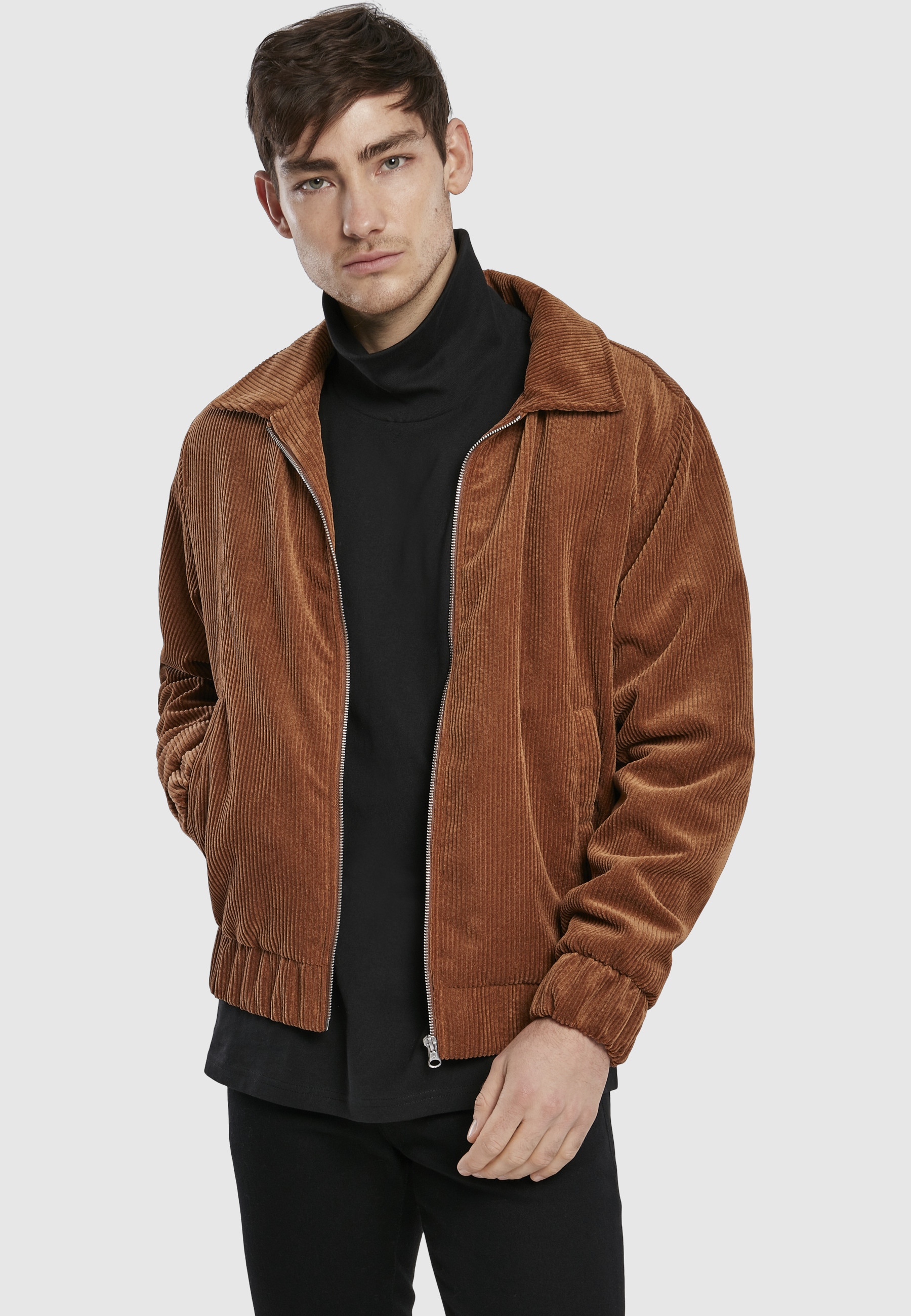 URBAN CLASSICS Allwetterjacke »Urban Classics Herren Boxy Corduroy Jacket« 1 Stk. tlg. ohne Kapuze