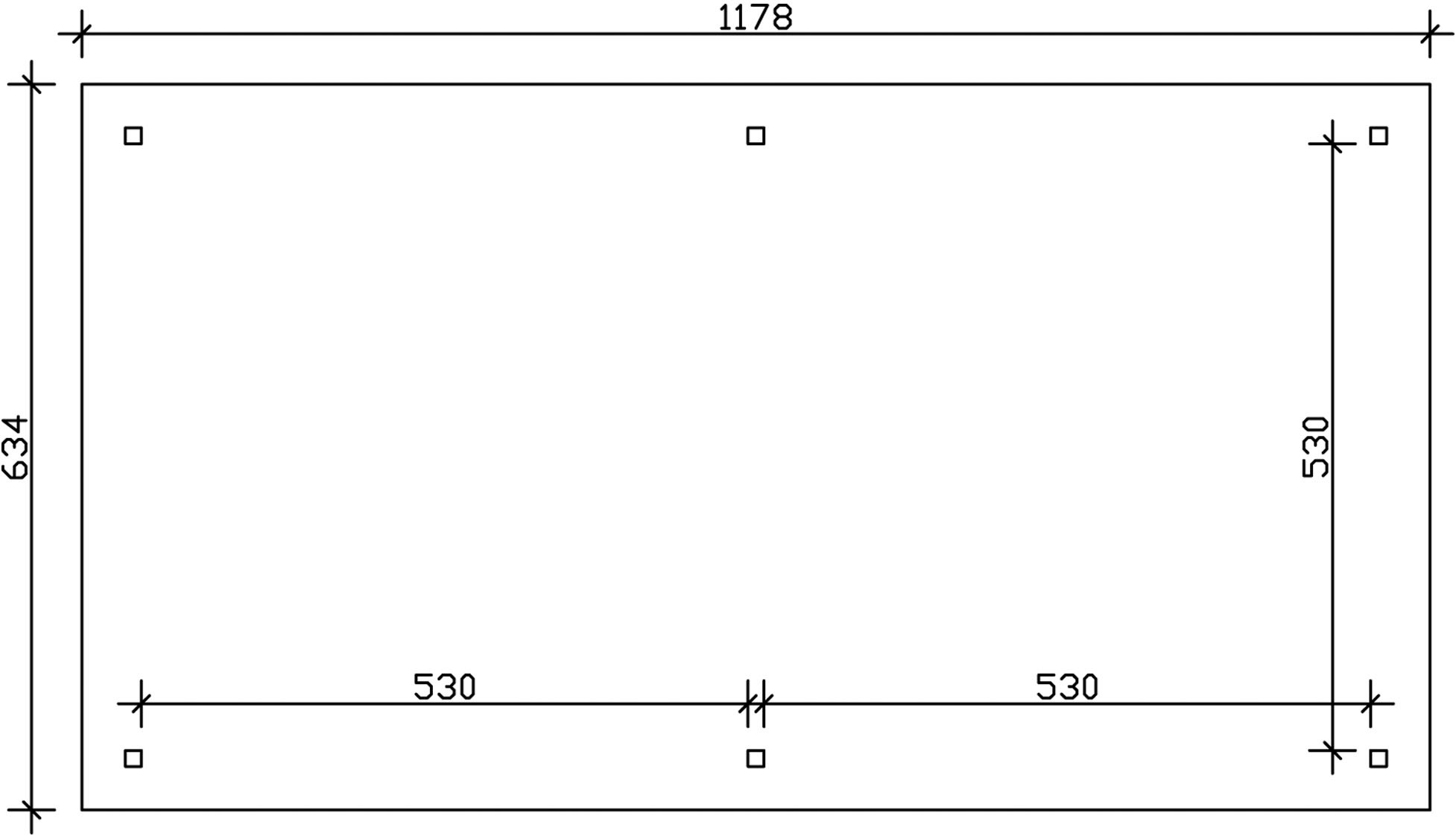 Skanholz Doppelcarport »Taunus«, Holz, 530 cm, Anthrazit