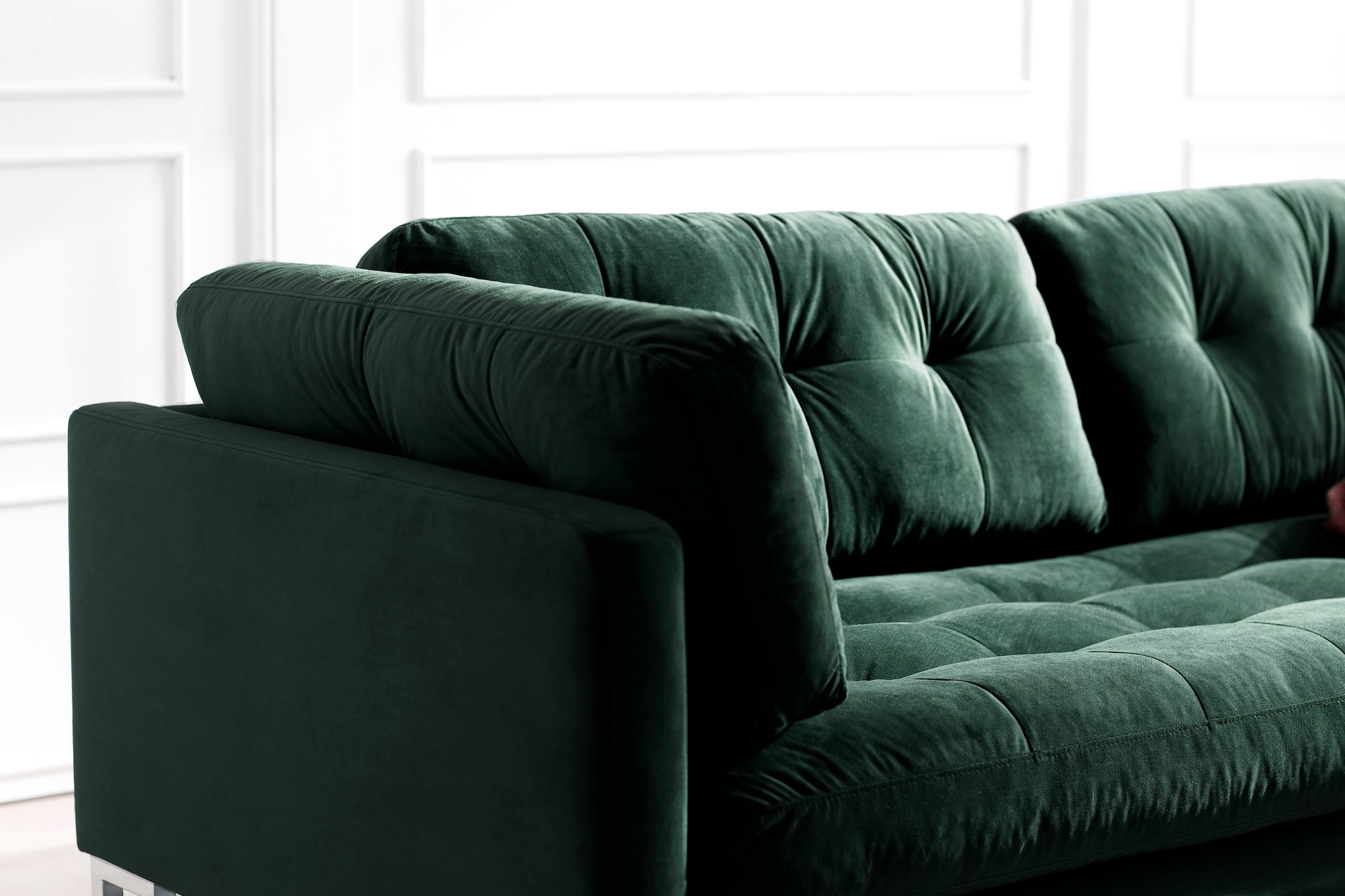 Trends by HG 3-Sitzer »Landau«, in Cord-Stoff mit Metallfuß