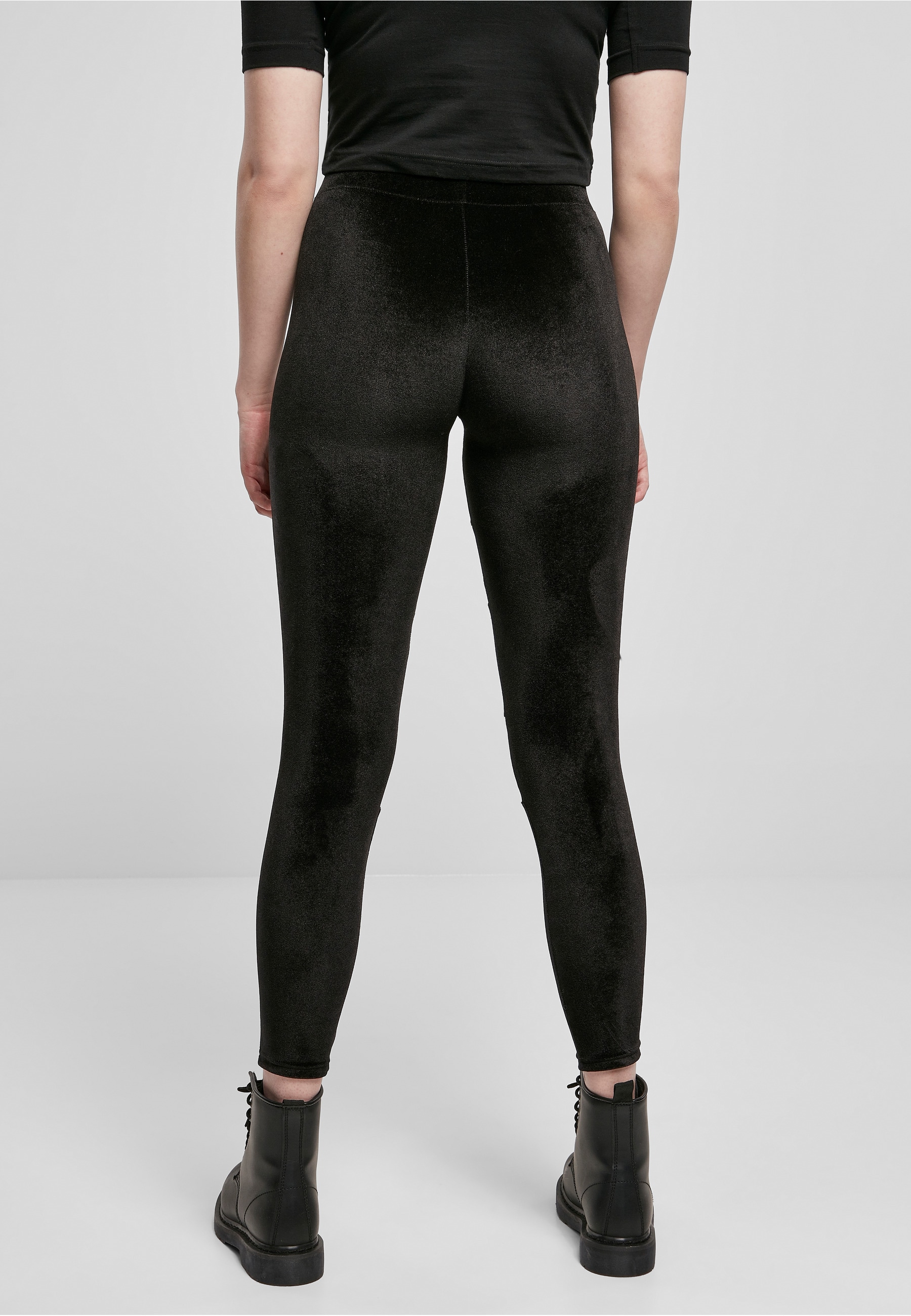 URBAN CLASSICS Leggings »Urban Classics Damen Ladies Velvet Tech Mesh Leggings«