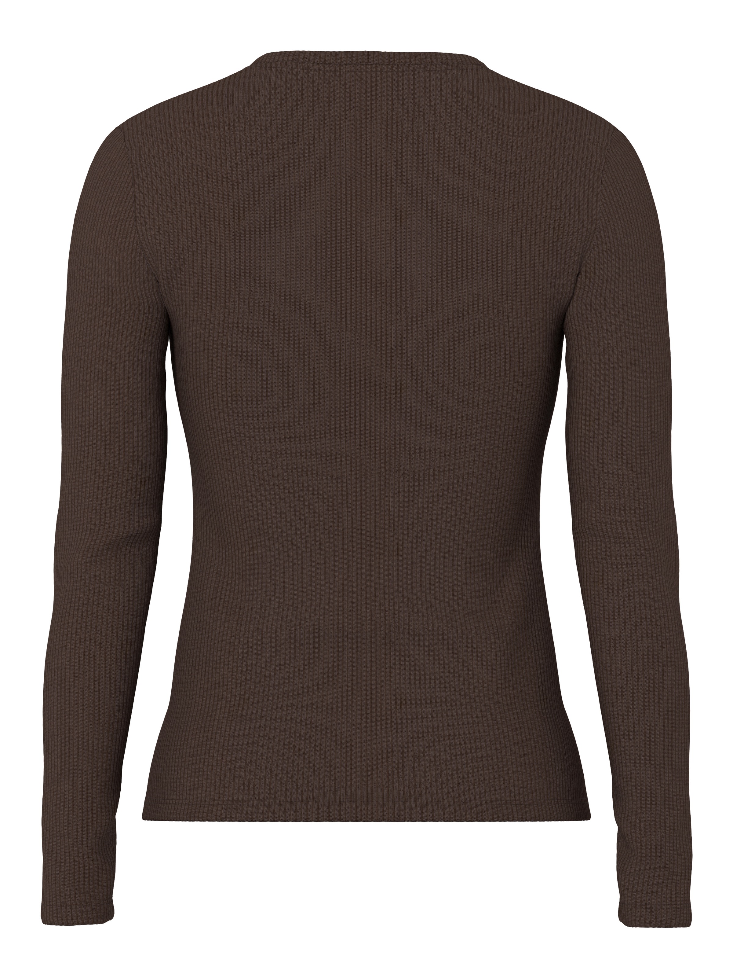 pieces Langarmshirt »PCRUKA LS TOP NOOS BC« Baumwollmischung, slim fit