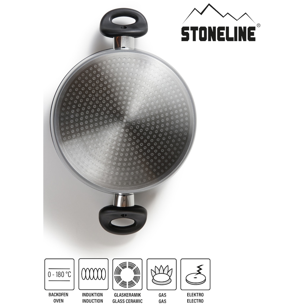 STONELINE Topf-Set, Aluminium, (Set, 6 tlg., 1x Kochtopf Ø 16 cm, 1x Kochtopf Ø 20 cm, 1x Kochtopf Ø 24 cm), Induktion