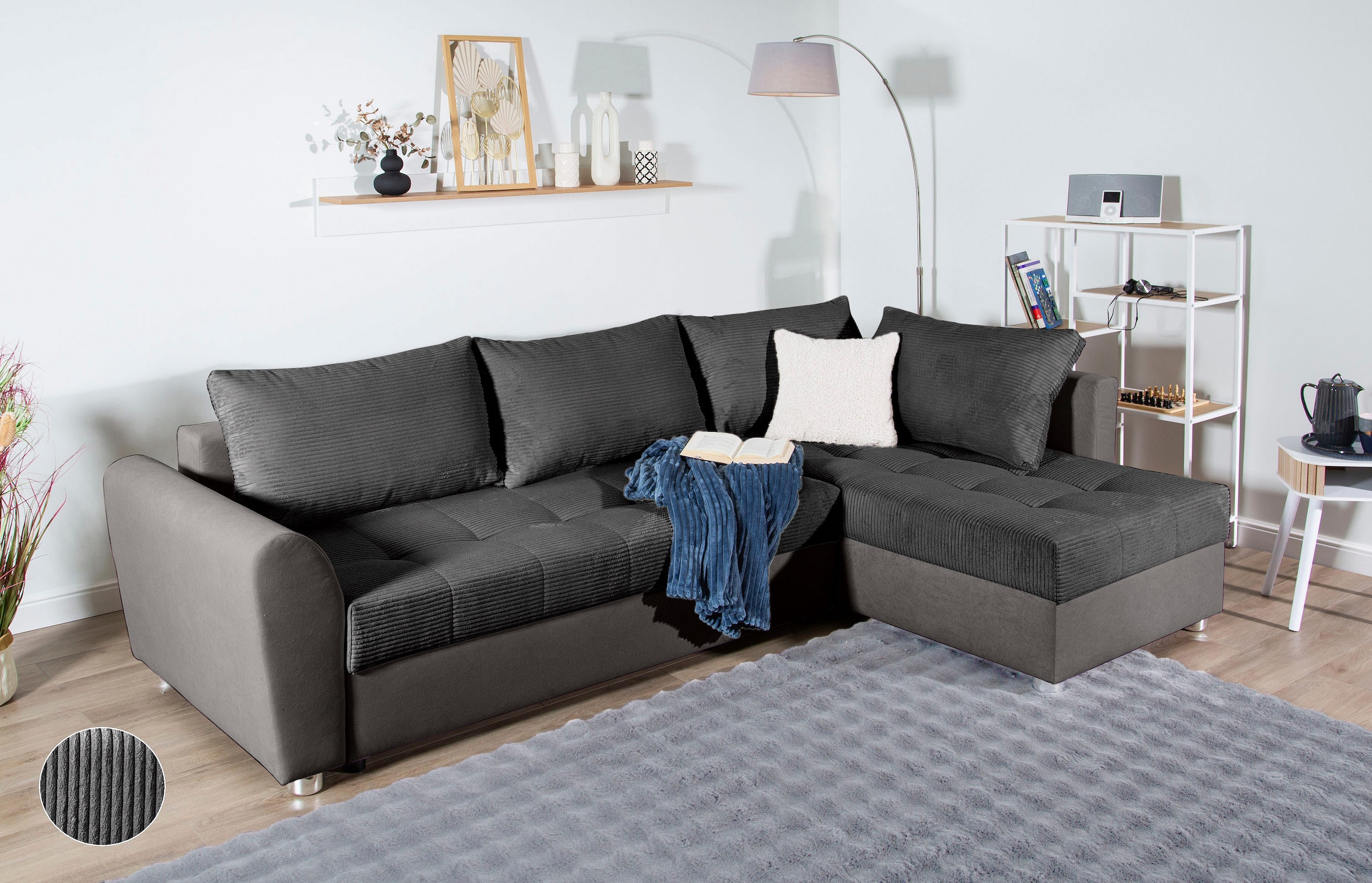 COLLECTION AB Ecksofa »JANA XL-Sofa L-Form« inkl. Bettfunktion, Bettkasten günstig online kaufen